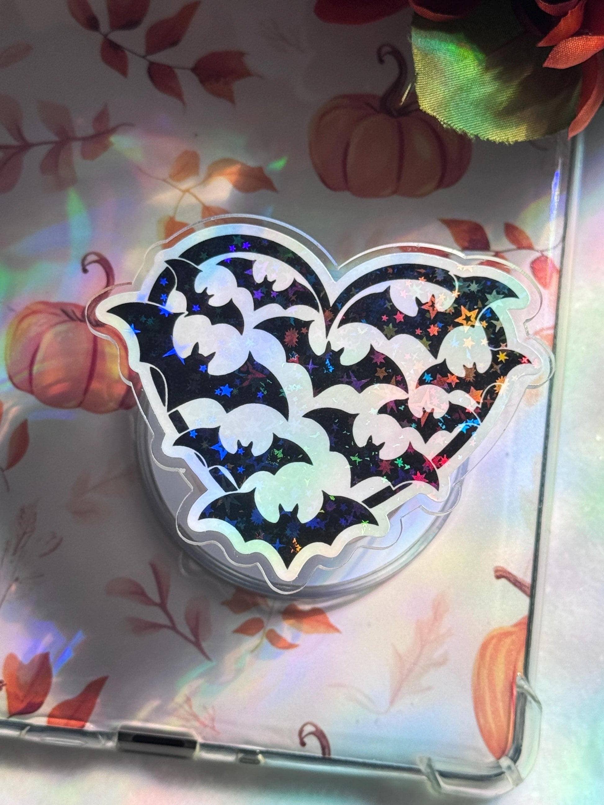 Bat Swarm Kindle Grip – MagSafe Phone & Tablet Stand Holographic or Matte