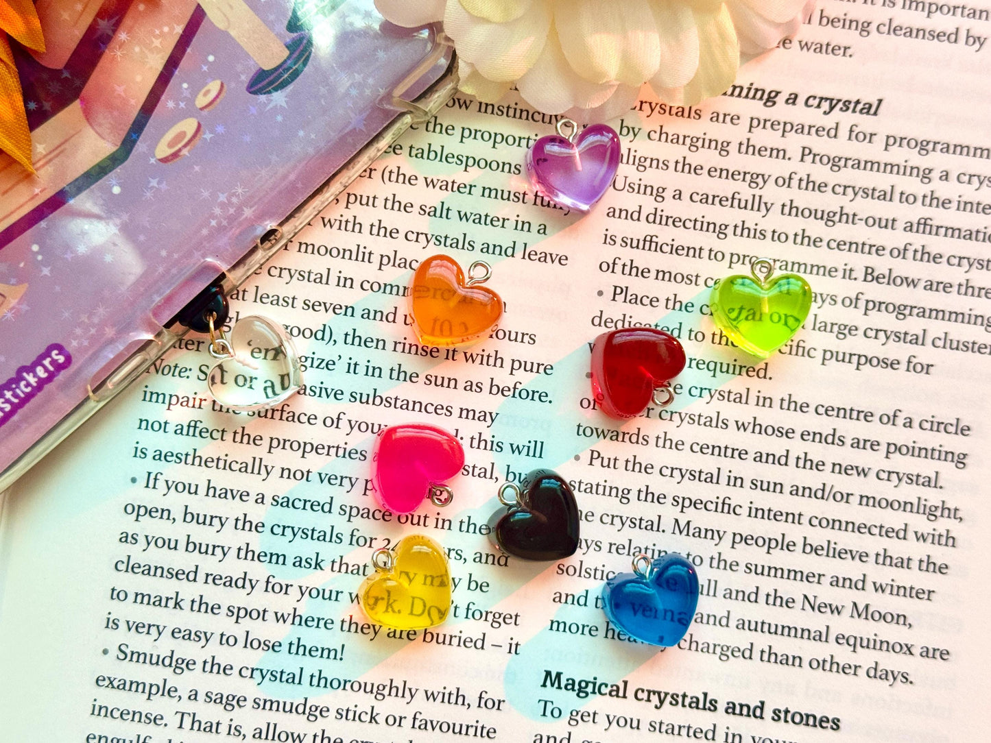 Resin Heart Dust Plug Charm: USB-C Kindle, Tablet, Phone Accessory