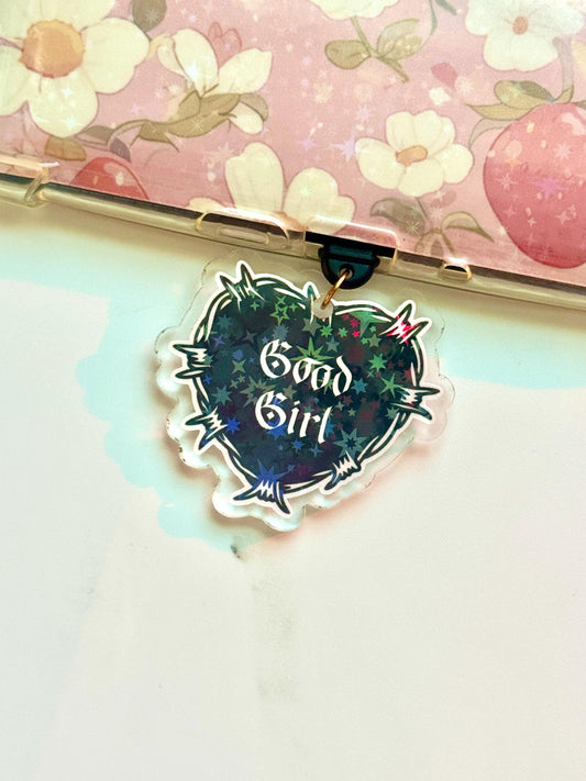 Gothic Good Girl Kindle Dust Plug Charm: Dark Romance Resin USB-C Port Cover