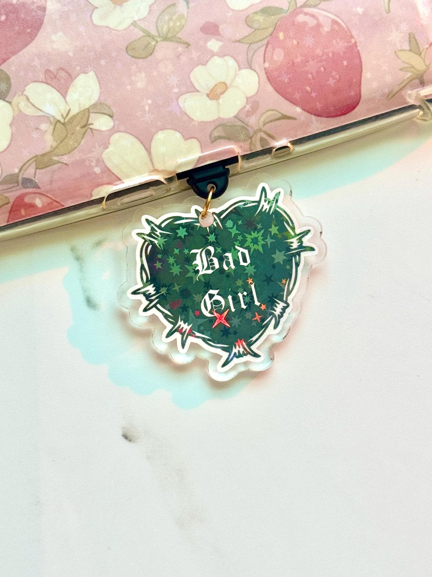 Gothic Good Girl Kindle Dust Plug Charm: Dark Romance Resin USB-C Port Cover