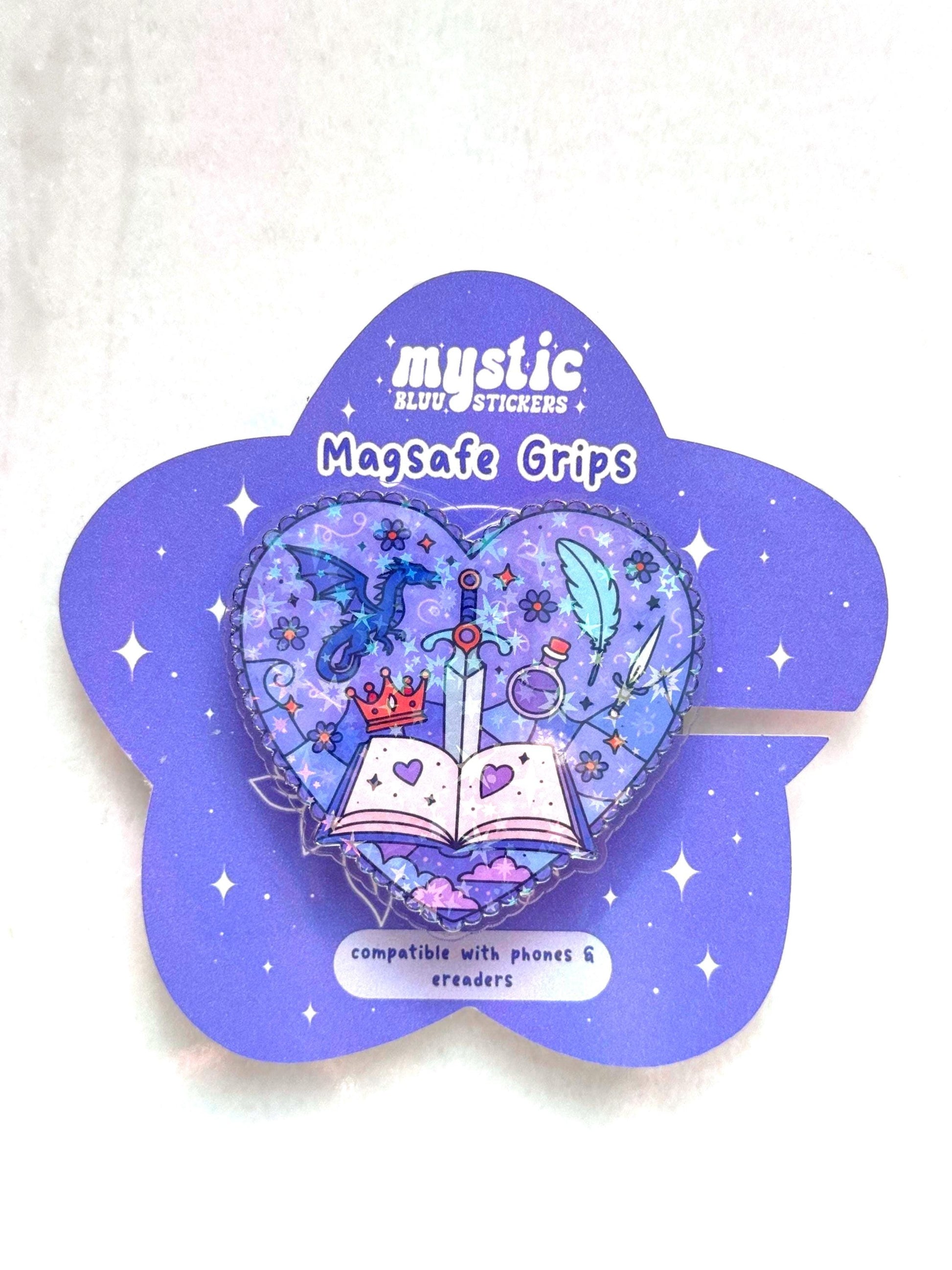 Fantasy Dragon Kindle Grip: MagSafe Bookish Phone & Tablet Holder