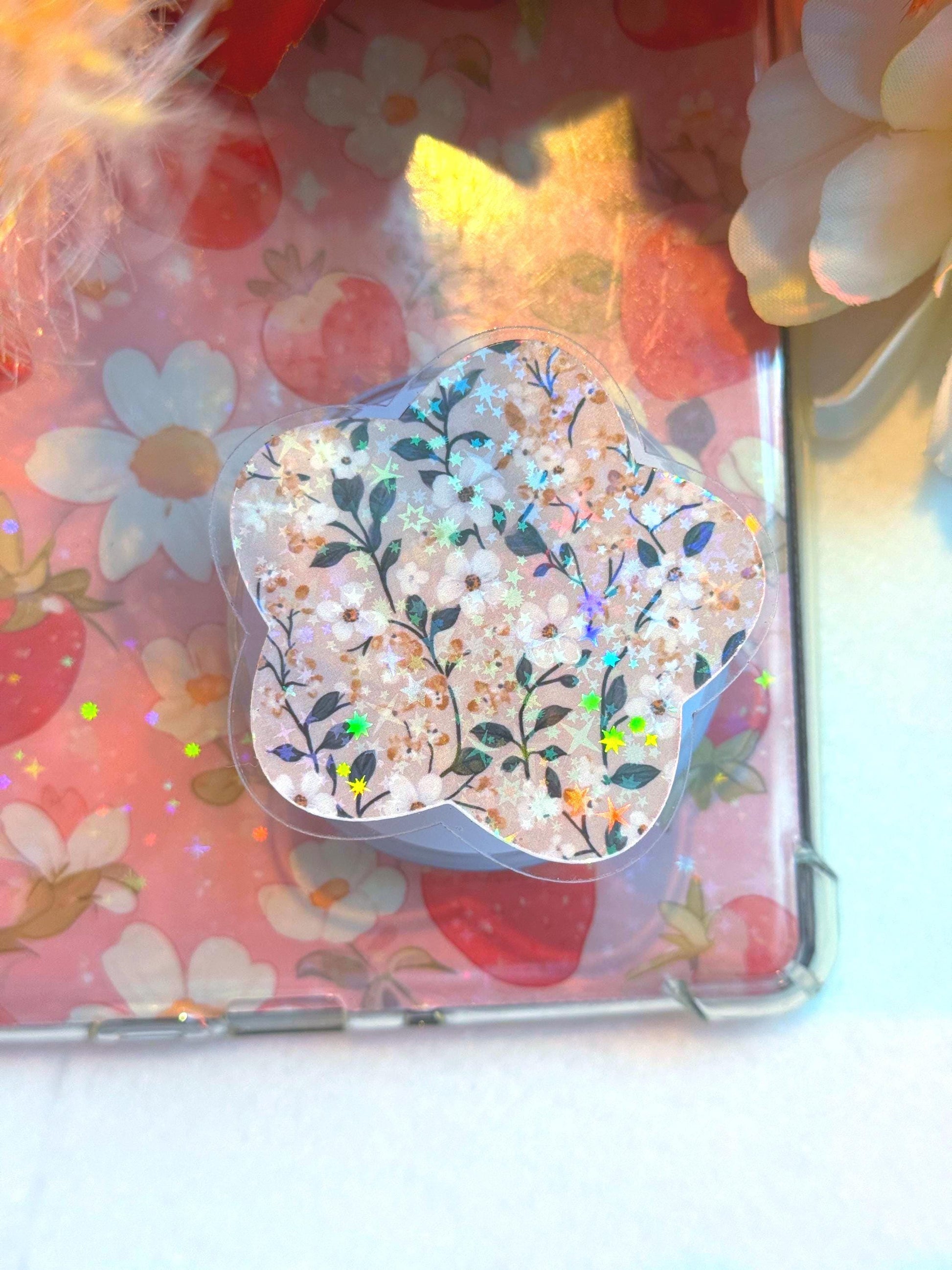 Floral Magsafe Kindle Grip, Phone Grips, Cozy Bookish Accessory, Bookworm Gift, Vintage Aesthetic Ereader Accessories