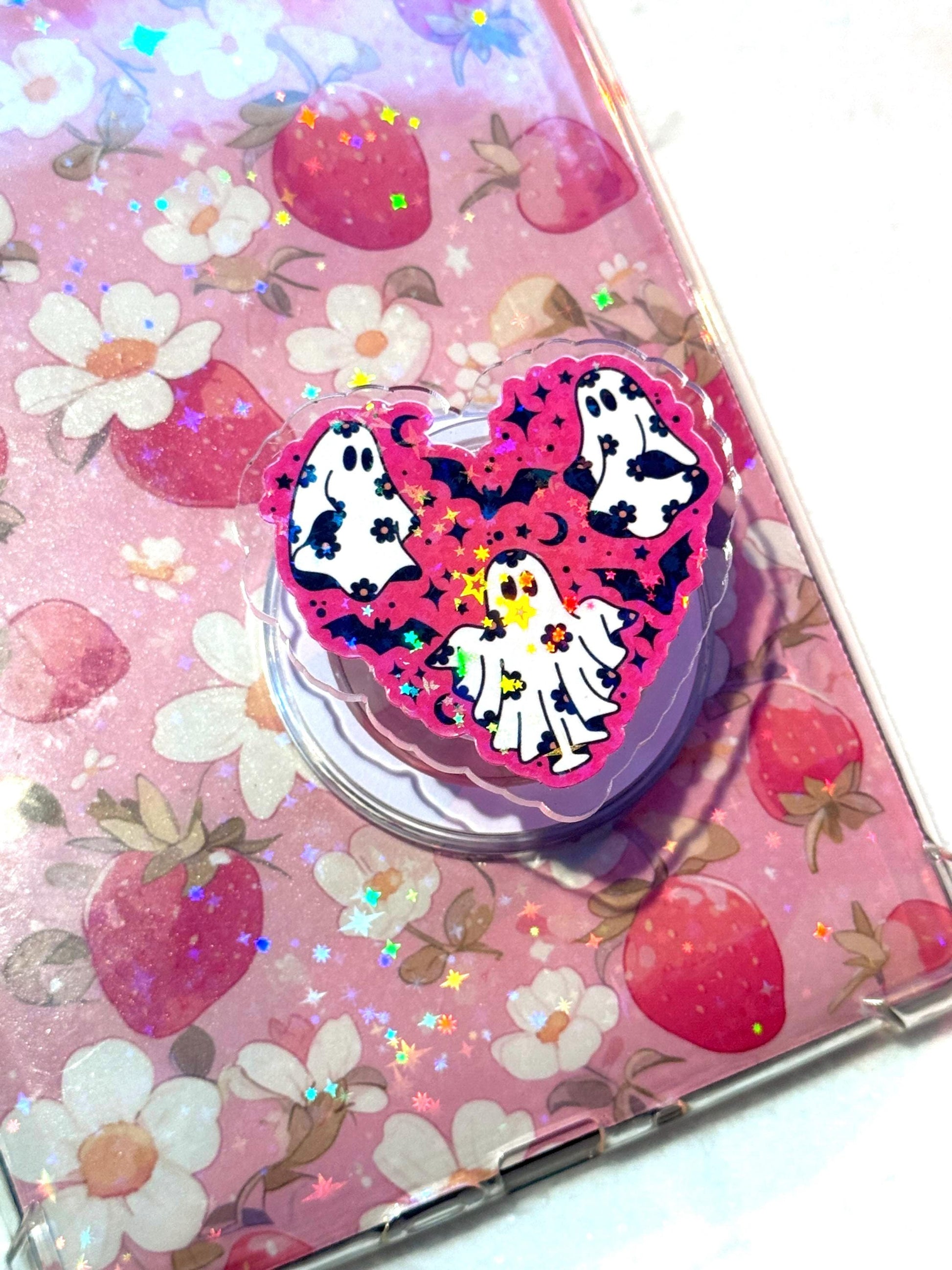 Halloween Ghost MagSafe Grip: Spooky E-Reader & Phone Accessory