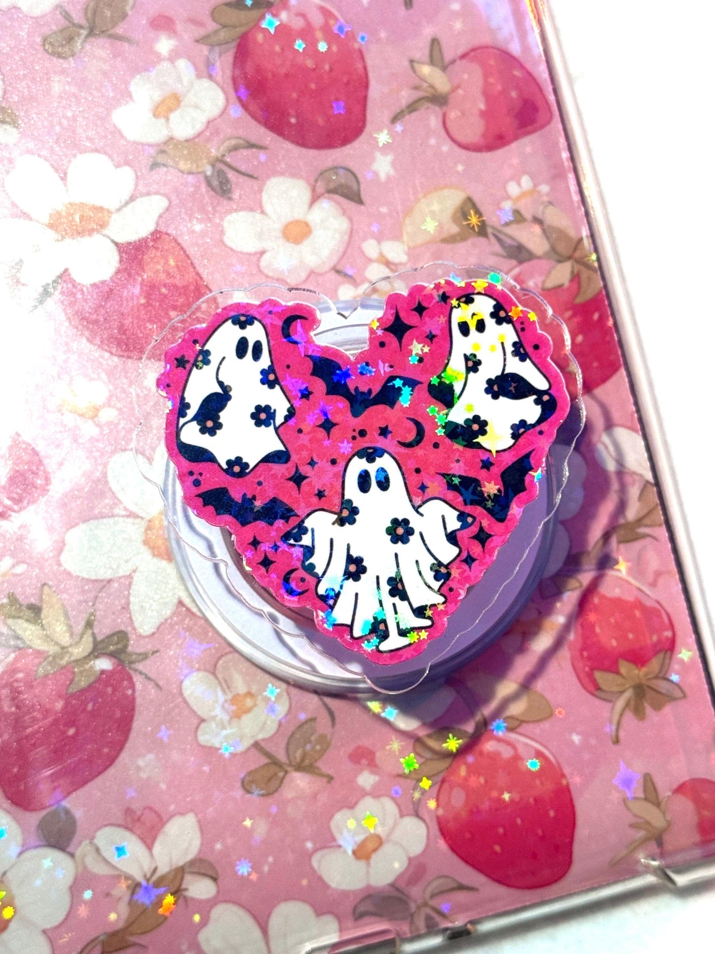 Halloween Ghost MagSafe Grip: Spooky E-Reader & Phone Accessory