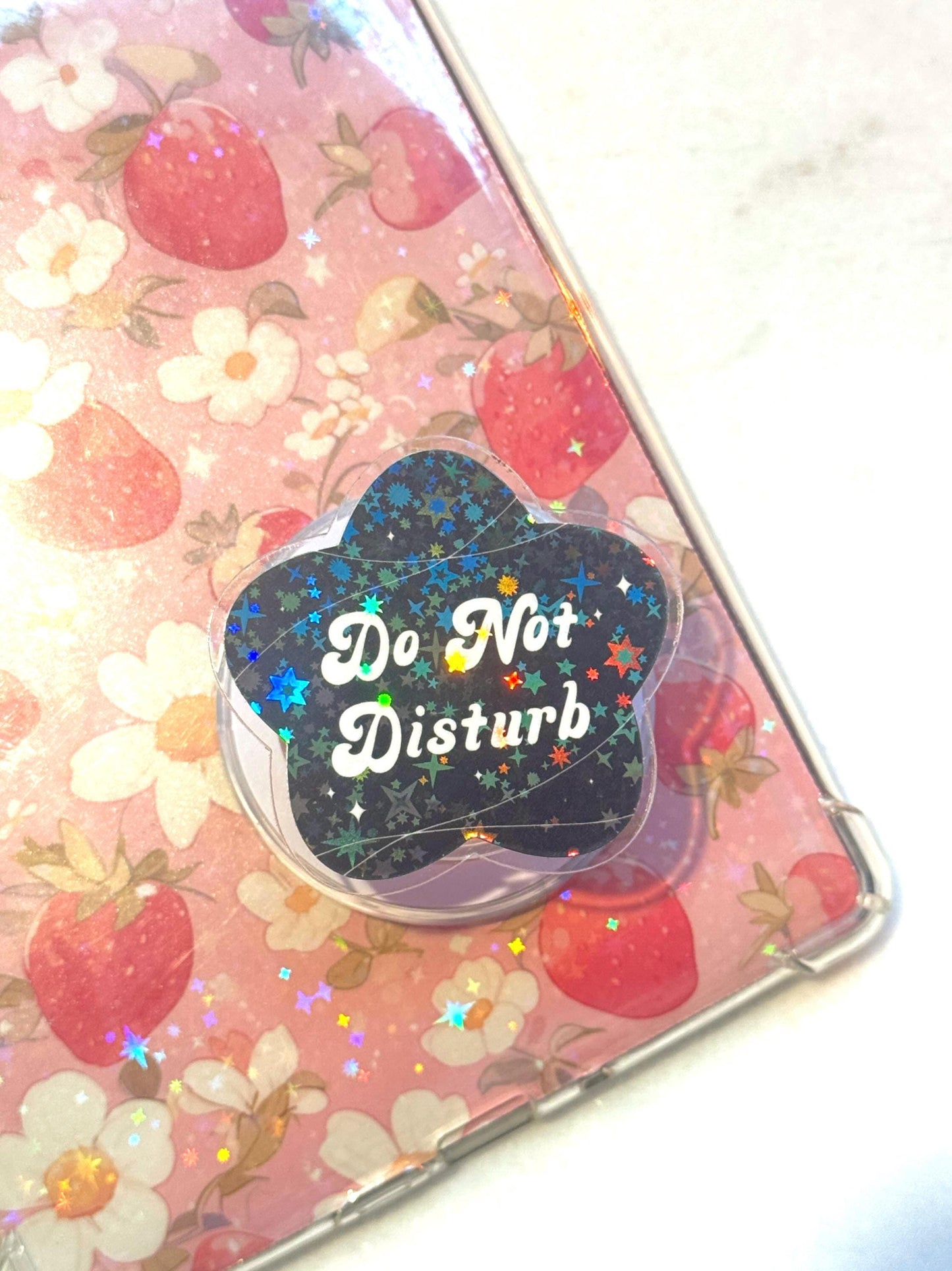 Holographic Do Not Disturb MagSafe Phone Grip: Bookish Kindle/Tablet Stand