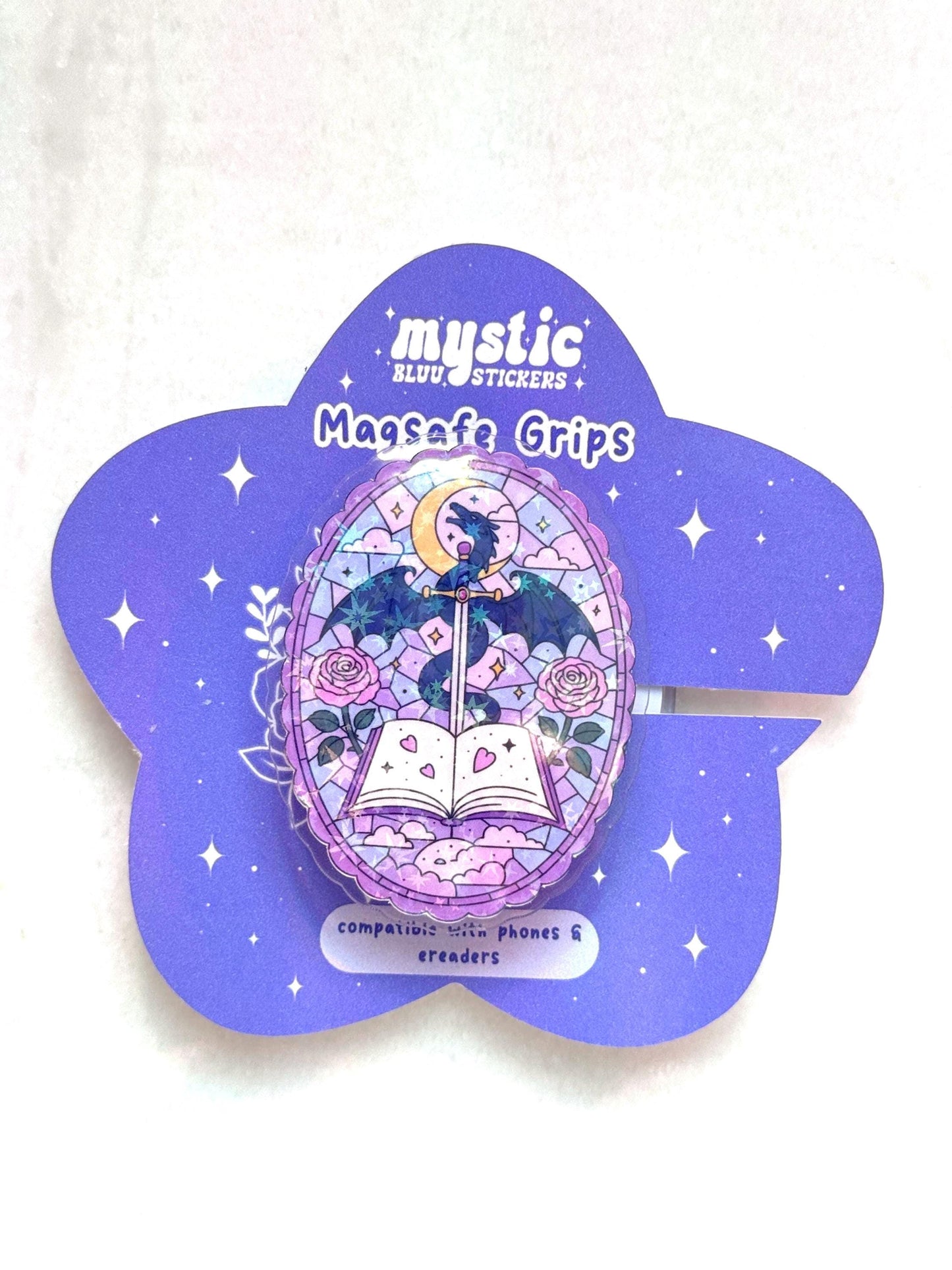 Fantasy Dragon Kindle Grip: Magsafe Phone, Tablet iPad Holder