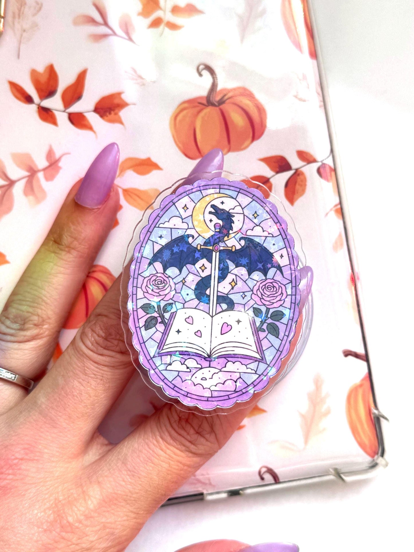 Fantasy Dragon Kindle Grip: Magsafe Phone, Tablet iPad Holder