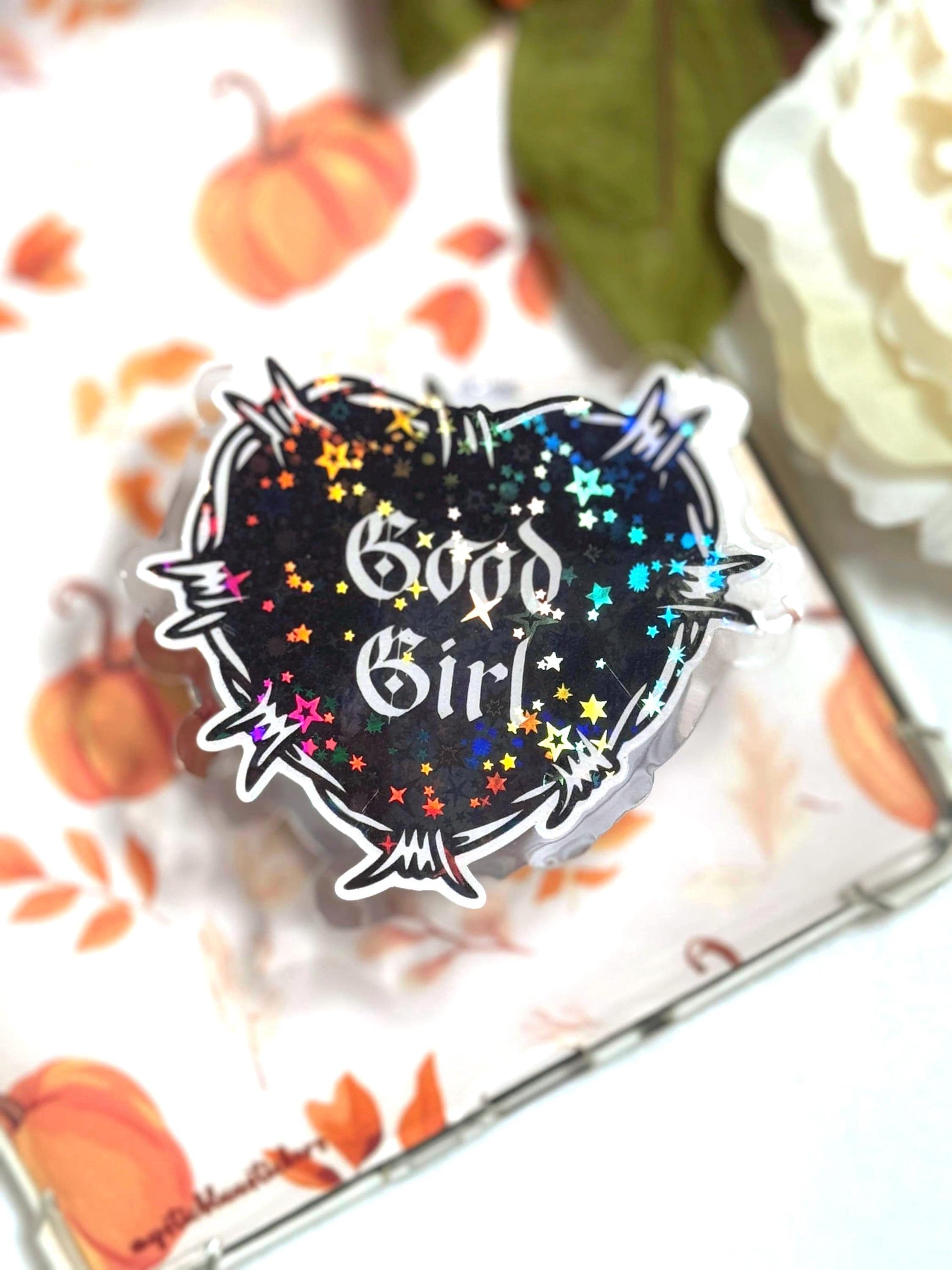 Good Girl MagSafe Kindle Grip: Holographic Bookish Phone Grip