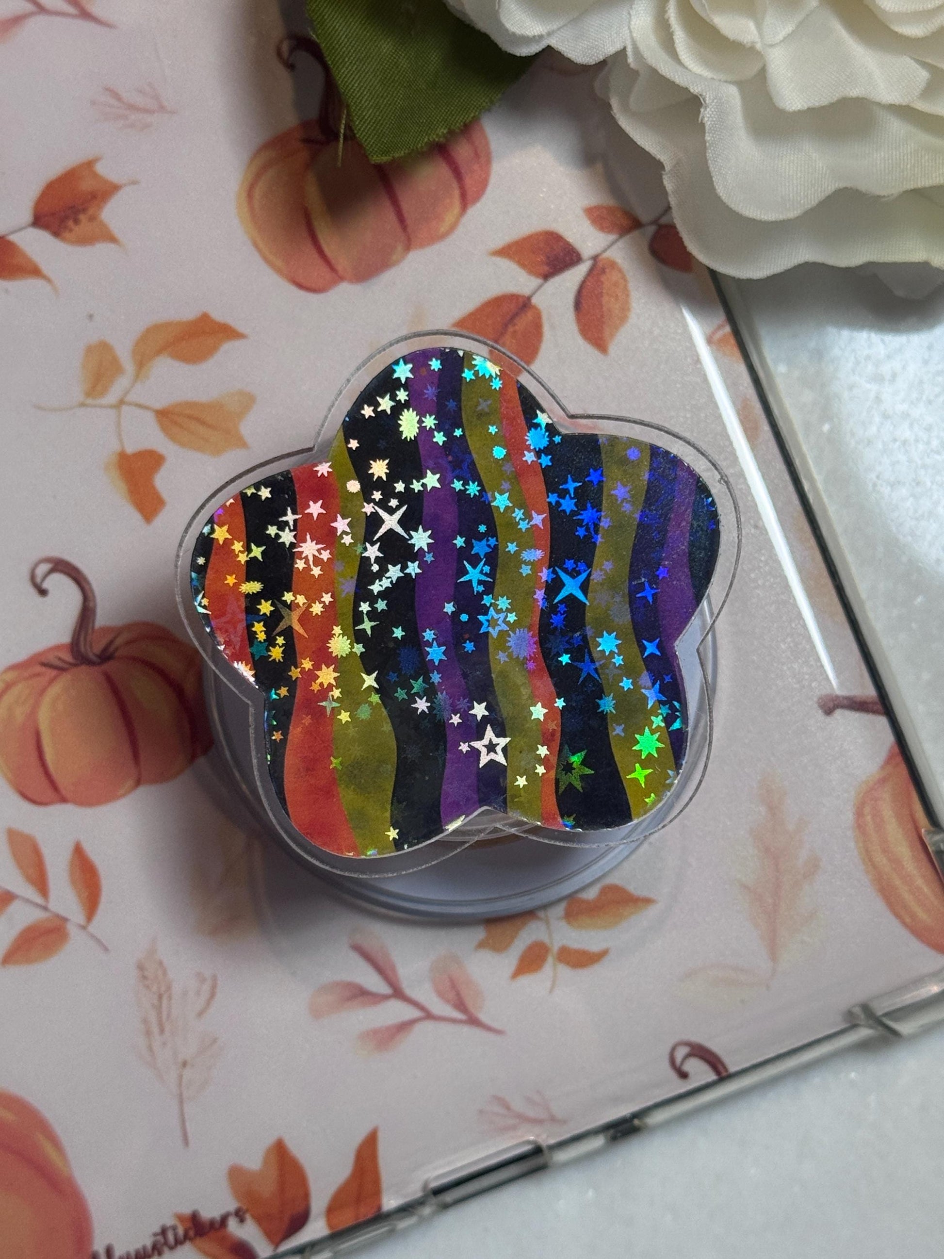 Halloween Stripe MagSafe Grip: Spooky E-Reader & Phone Accessory