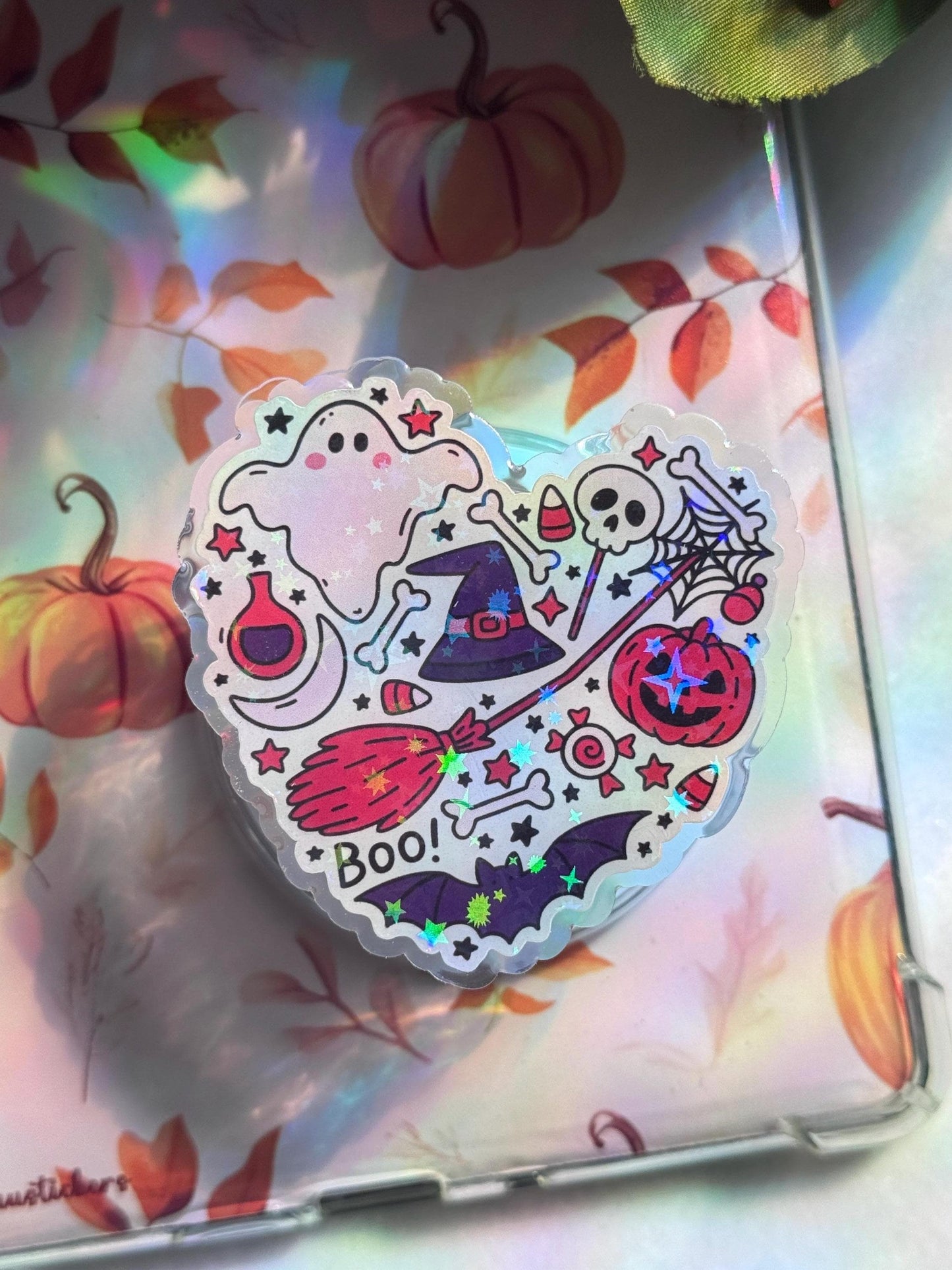 Halloween Ghost MagSafe Kindle Grip Spooky E-Reader & Phone Accessory