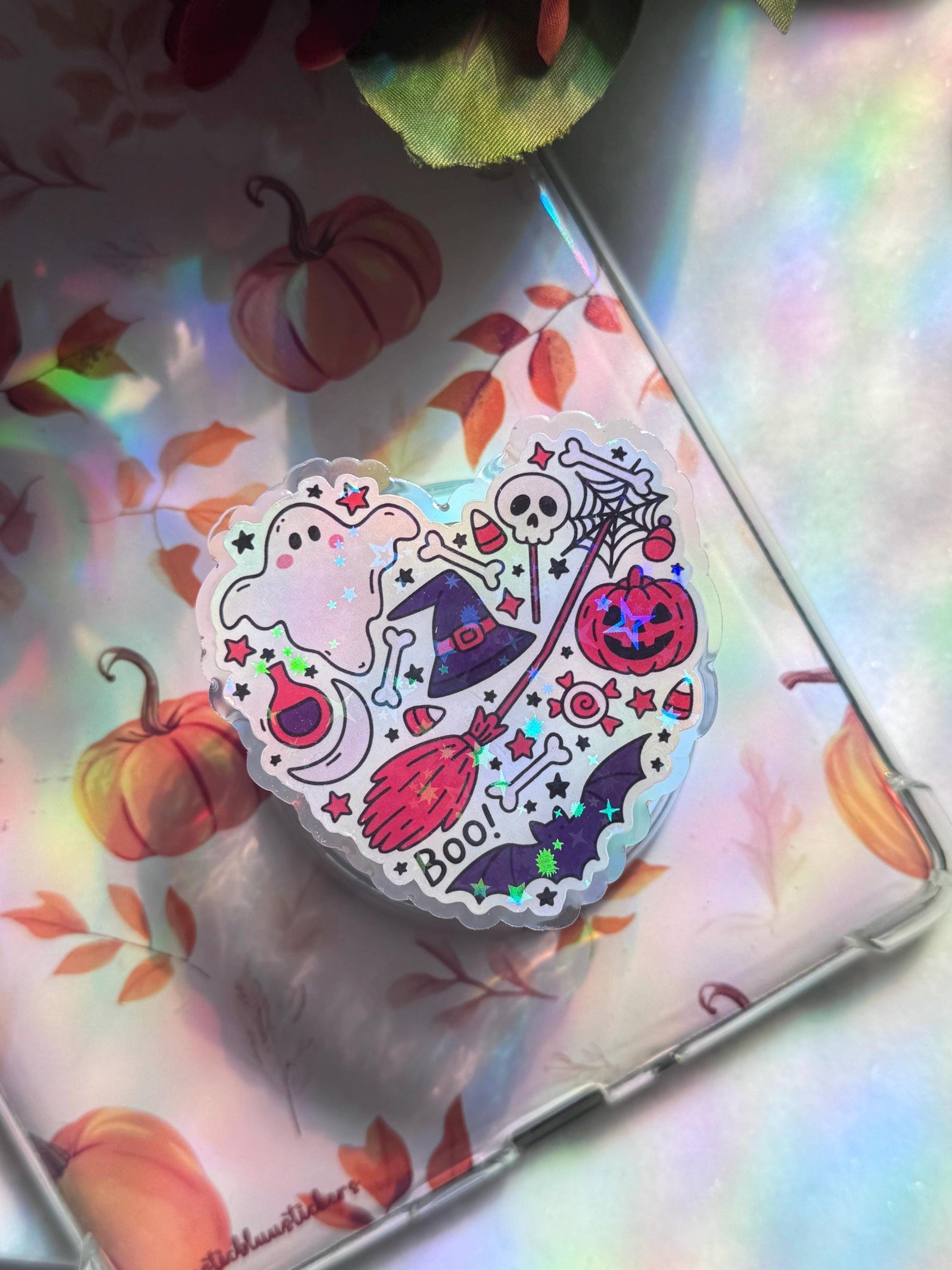 Halloween Ghost MagSafe Kindle Grip Spooky E-Reader & Phone Accessory