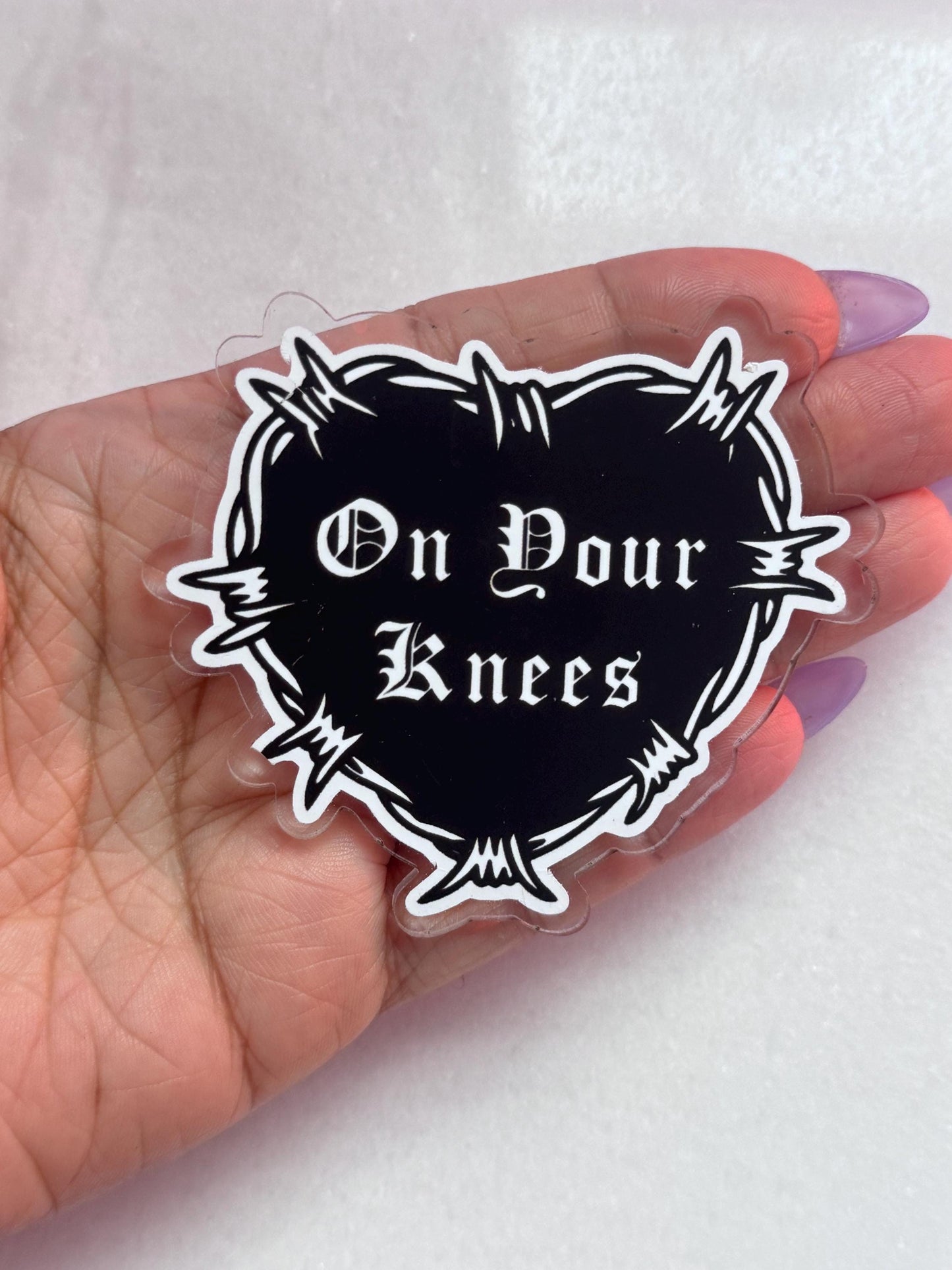 Smut Phrases Acrylic Flat Back – DIY Accessory for Badge Reels & Phone Grips