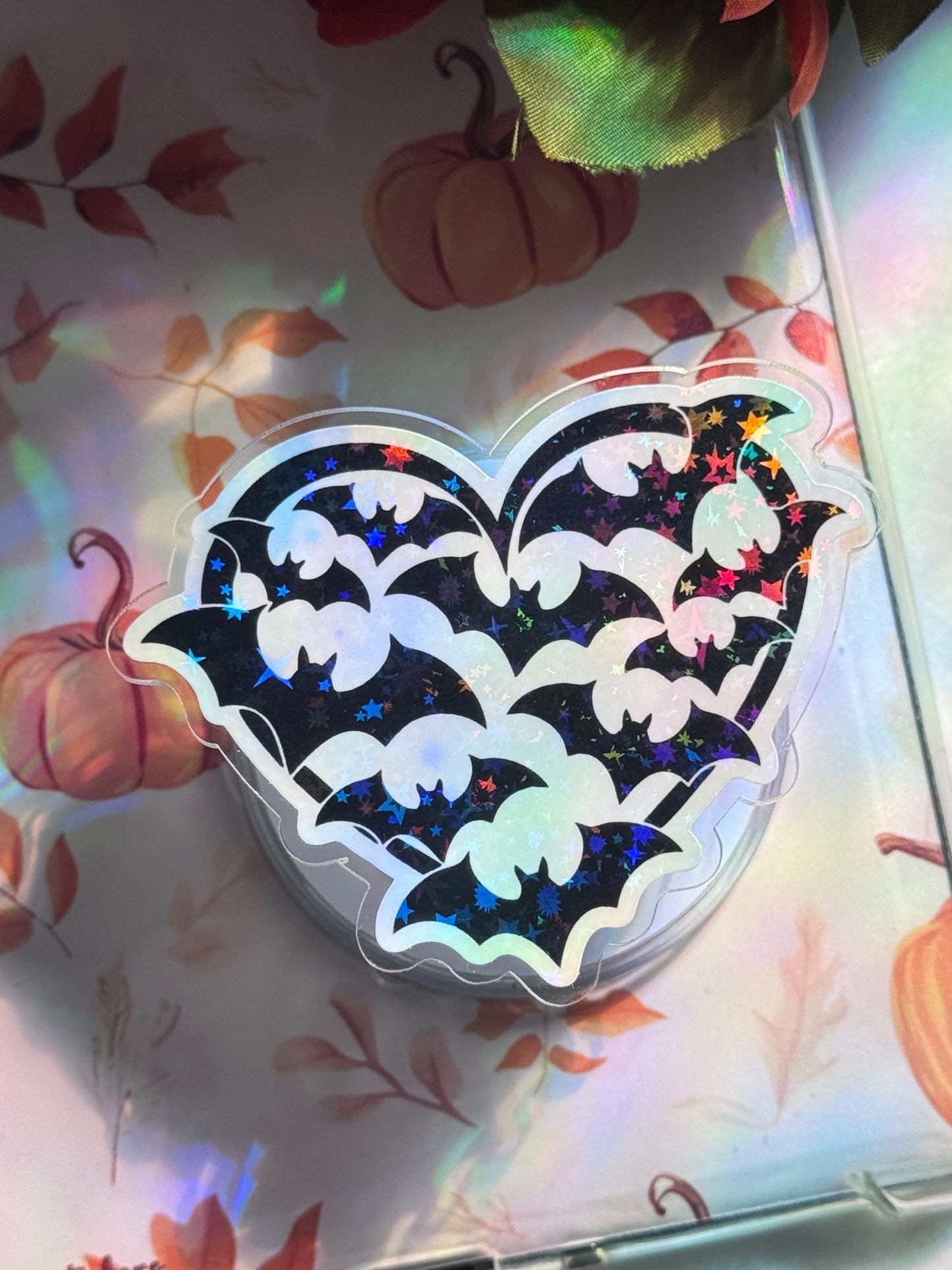 Bat Swarm Kindle Grip – MagSafe Phone & Tablet Stand Holographic or Matte