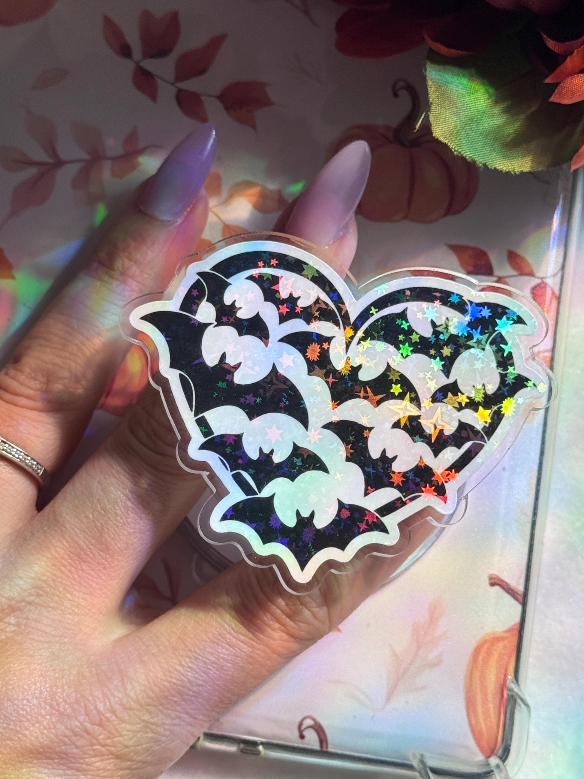 Bat Swarm Kindle Grip – MagSafe Phone & Tablet Stand Holographic or Matte