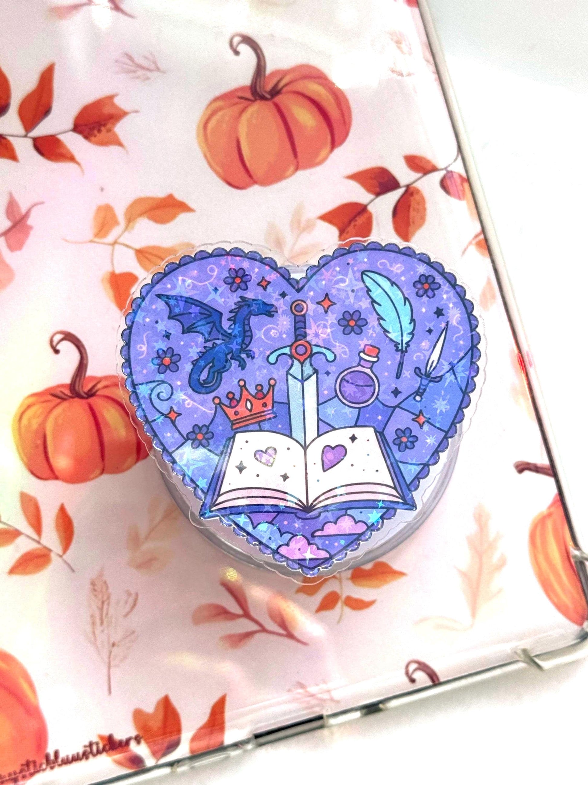 Fantasy Dragon Kindle Grip: MagSafe Bookish Phone & Tablet Holder