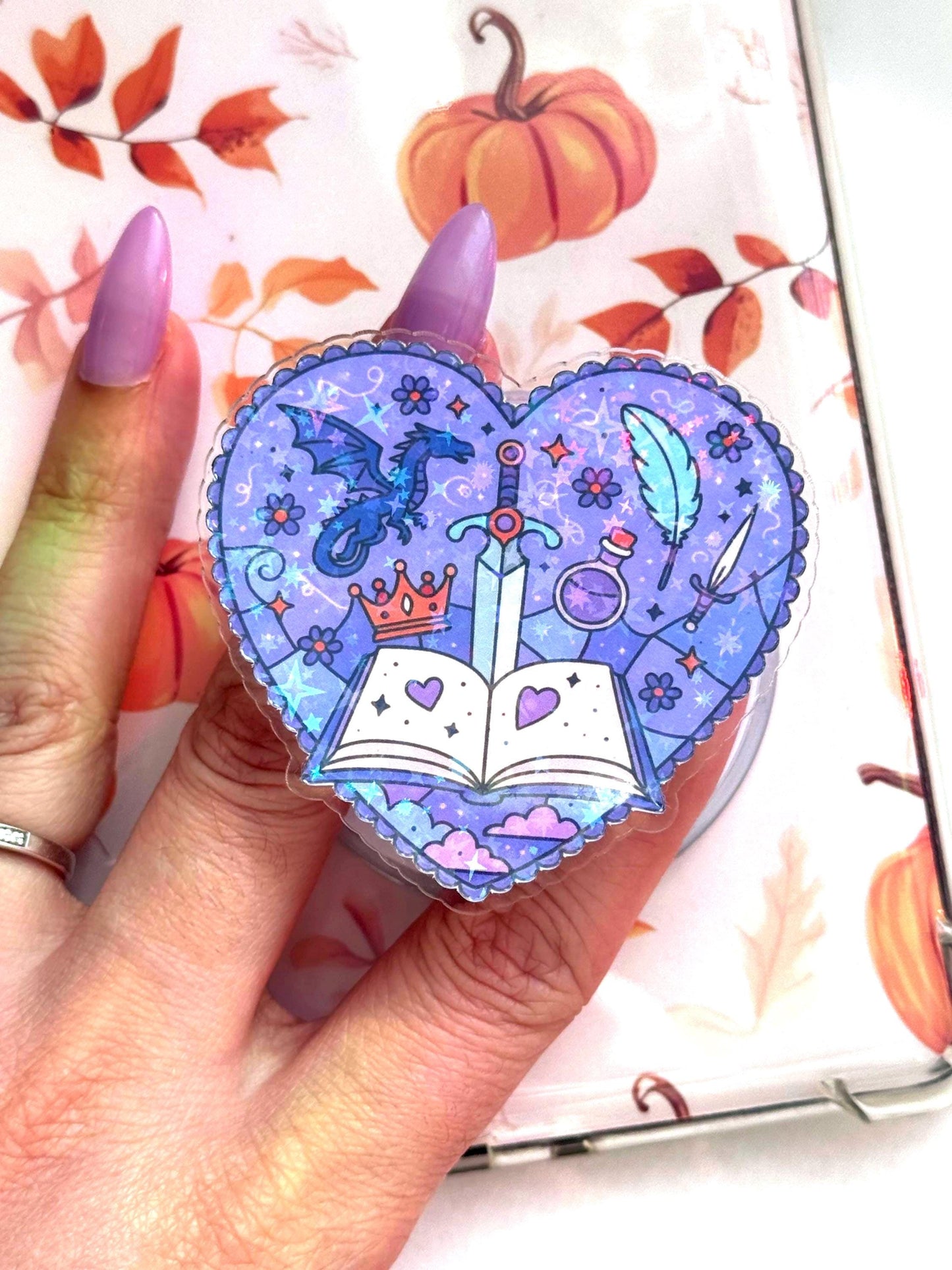 Fantasy Dragon Kindle Grip: MagSafe Bookish Phone & Tablet Holder