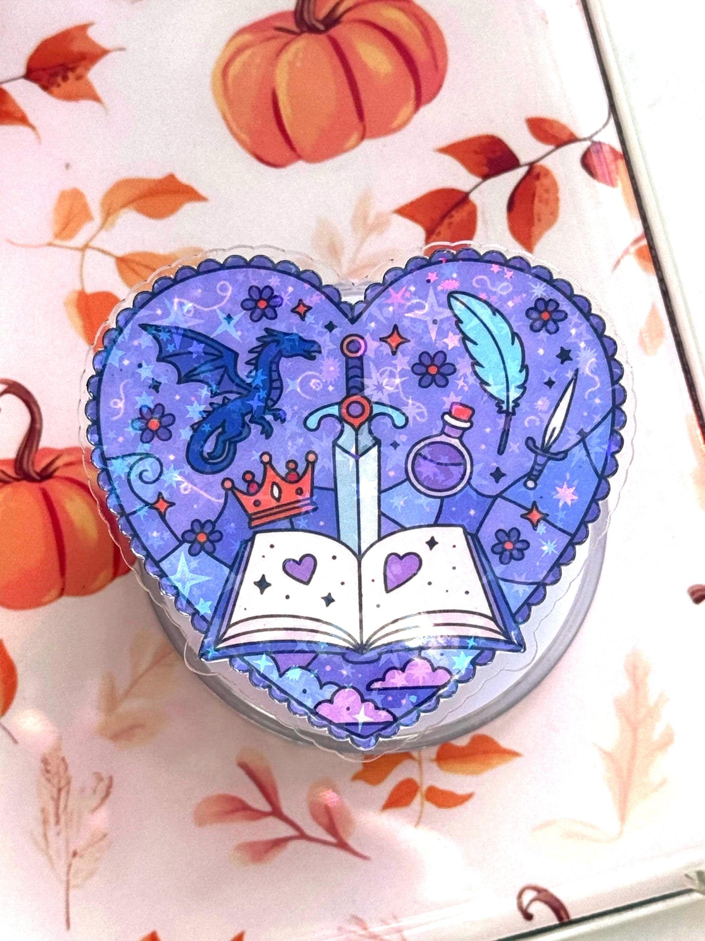 Fantasy Dragon Kindle Grip: MagSafe Bookish Phone & Tablet Holder