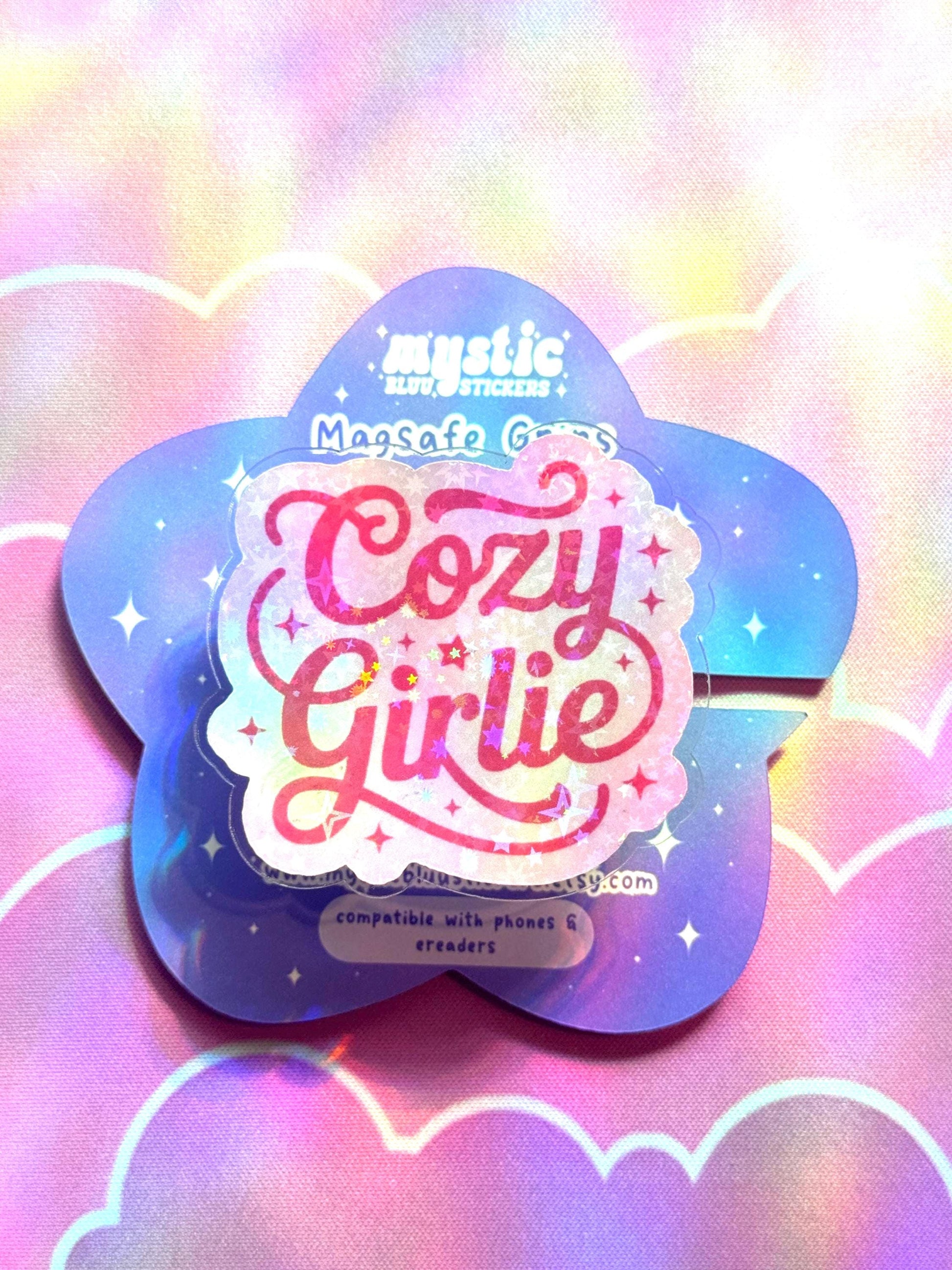 Pink Cozy Girlie Kindle Grip: Aesthetic Magsafe Phone, Tablet iPad Holder