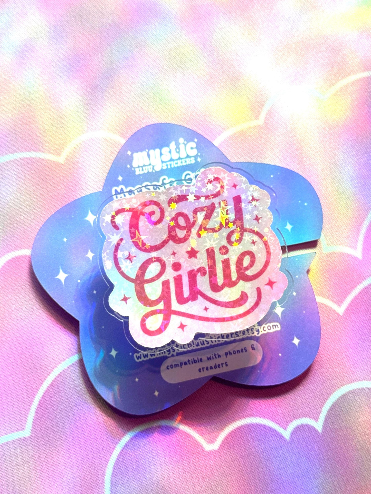 Pink Cozy Girlie Kindle Grip: Aesthetic Magsafe Phone, Tablet iPad Holder