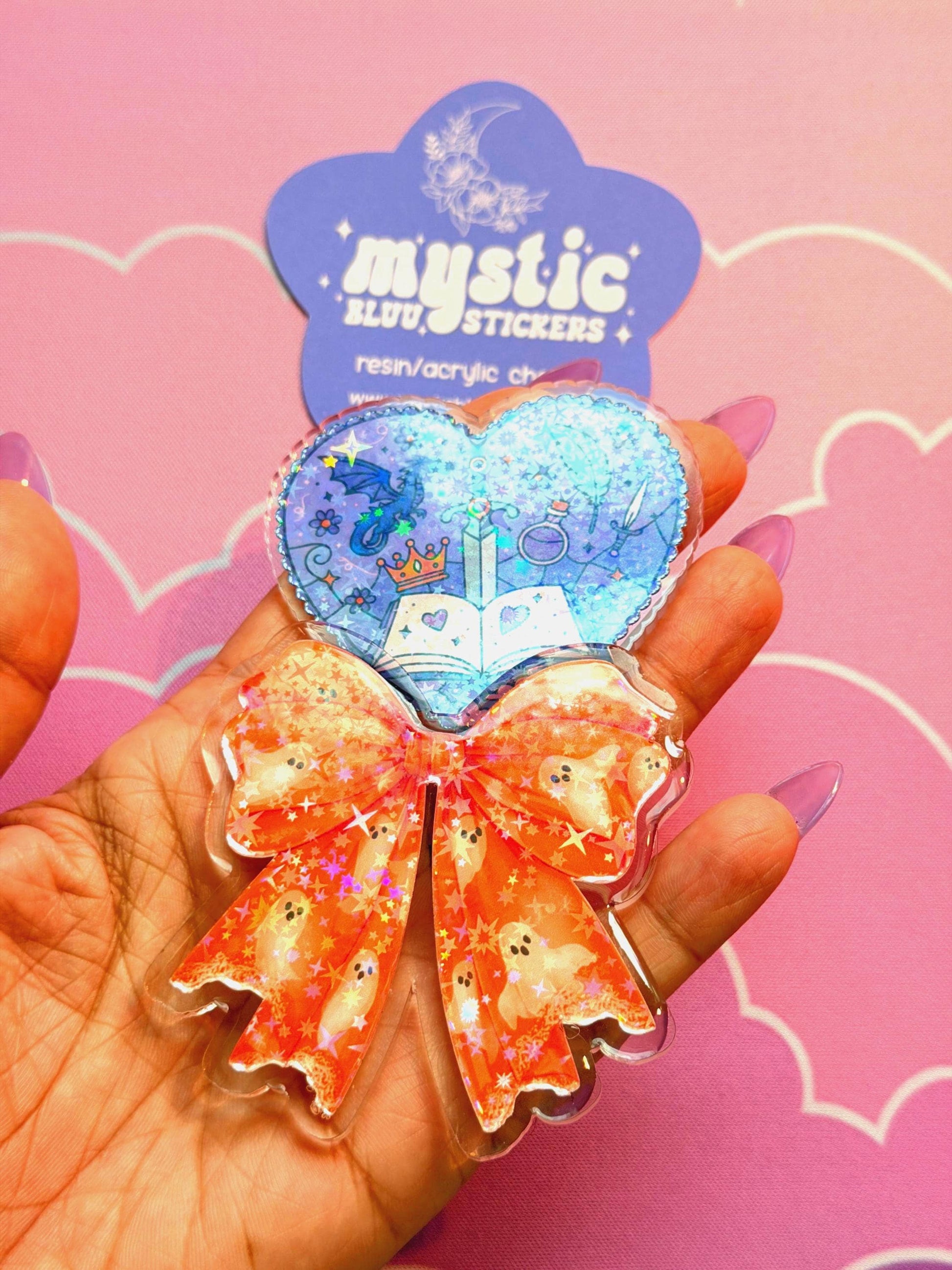 Witch Reading Acrylic Flatback Cabochon: Fantasy Bookish Witchy Craft Supply