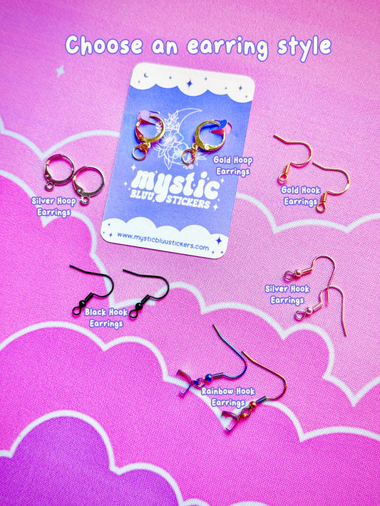 Book Dragon Fantasy Earrings – Iridescent Acrylic Book Lover Jewelry, Lightweight Reader Dangles, Magical Gift for Readers