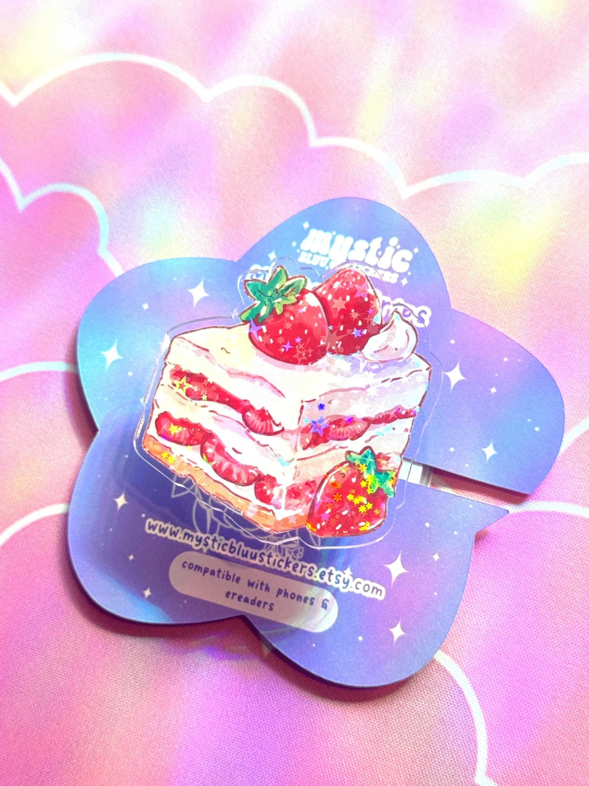 Strawberry Shortcake Phone Grip with Magnetic Ring – Cute Dessert MagSafe Grip