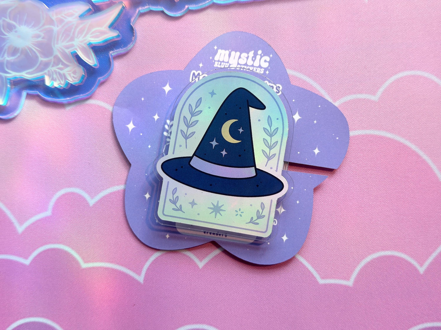 Celestial Witch Hat Kindle Grip: Magsafe Witchy Book Reader Accessory