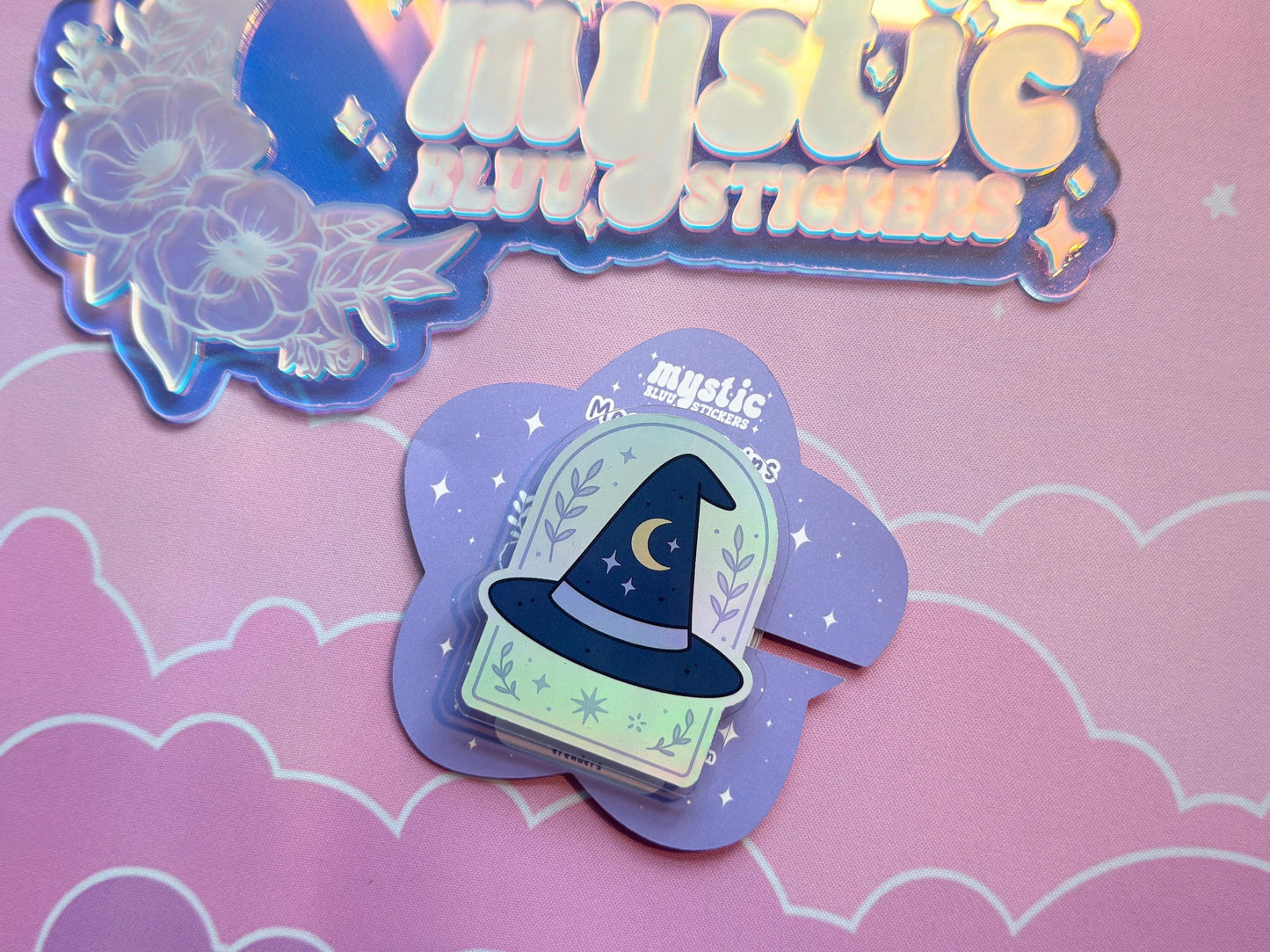 Celestial Witch Hat Kindle Grip: Magsafe Witchy Book Reader Accessory