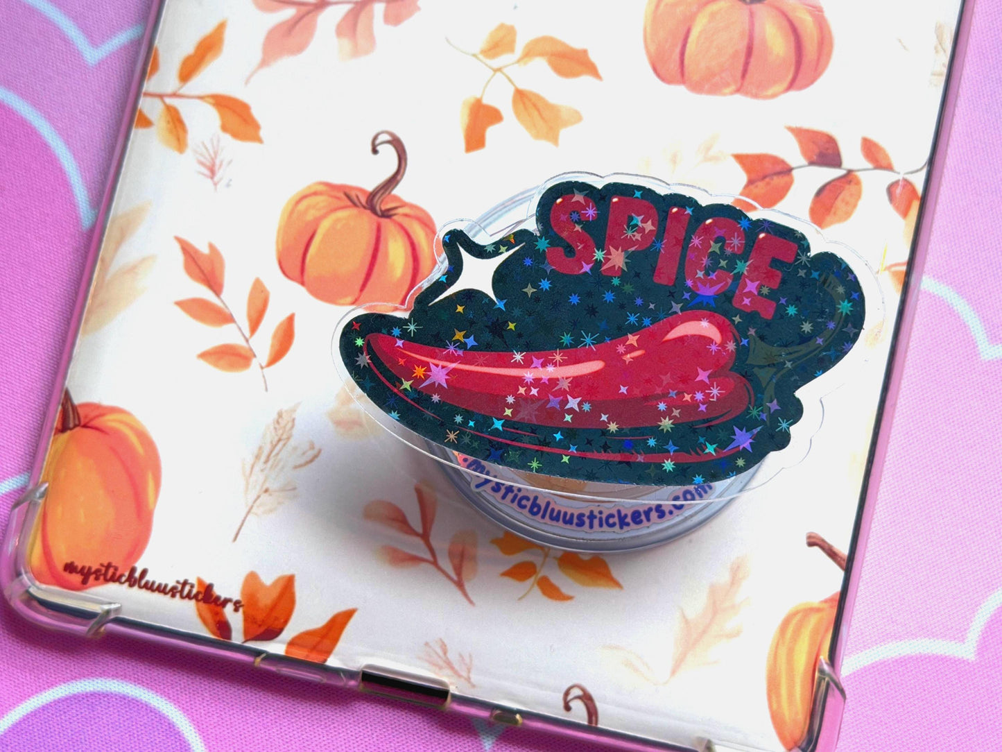 Smut Chili MagSafe Phone Grip: Holographic Spice Kindle Grip