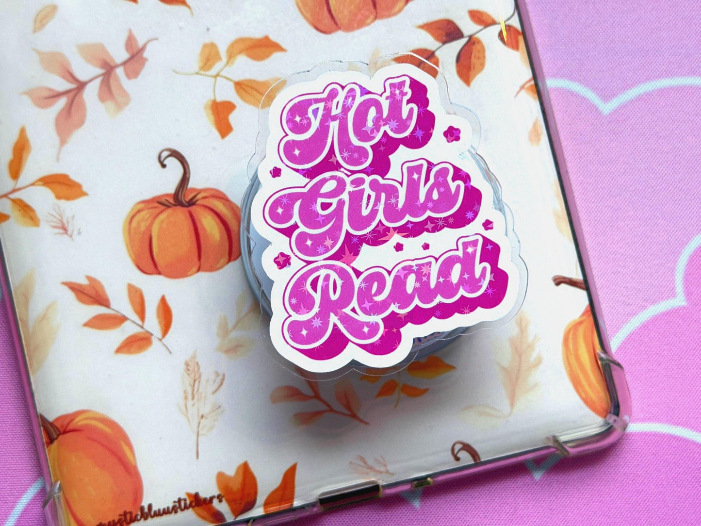 Hot Girls Read MagSafe Phone Grip: Holographic Bookish Kindle Grip