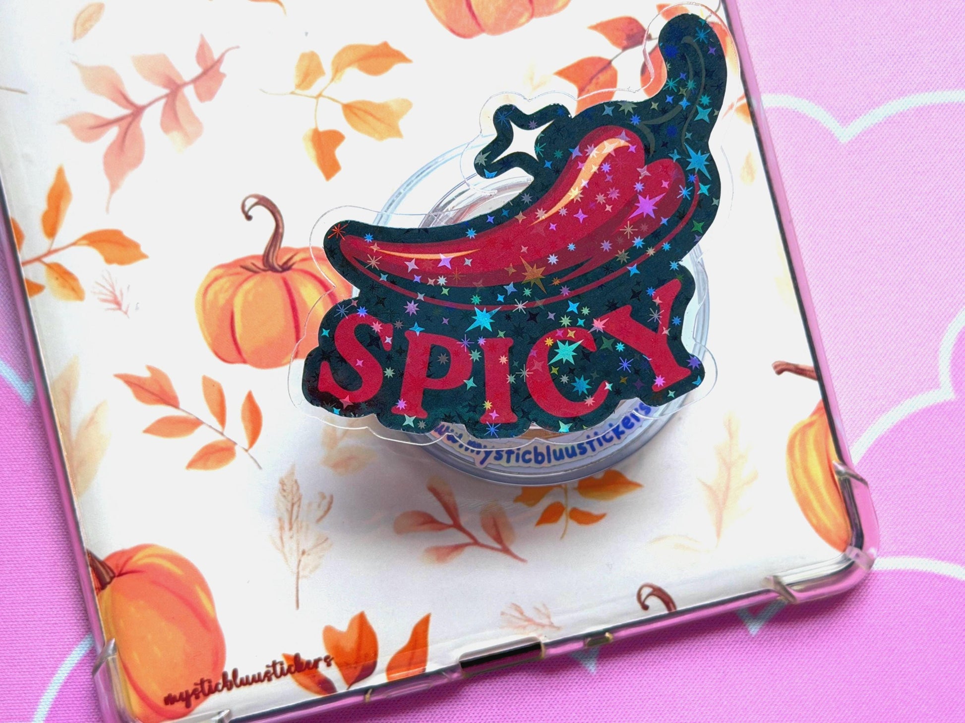 Smut Chili MagSafe Phone Grip: Holographic Spicy Kindle Grip
