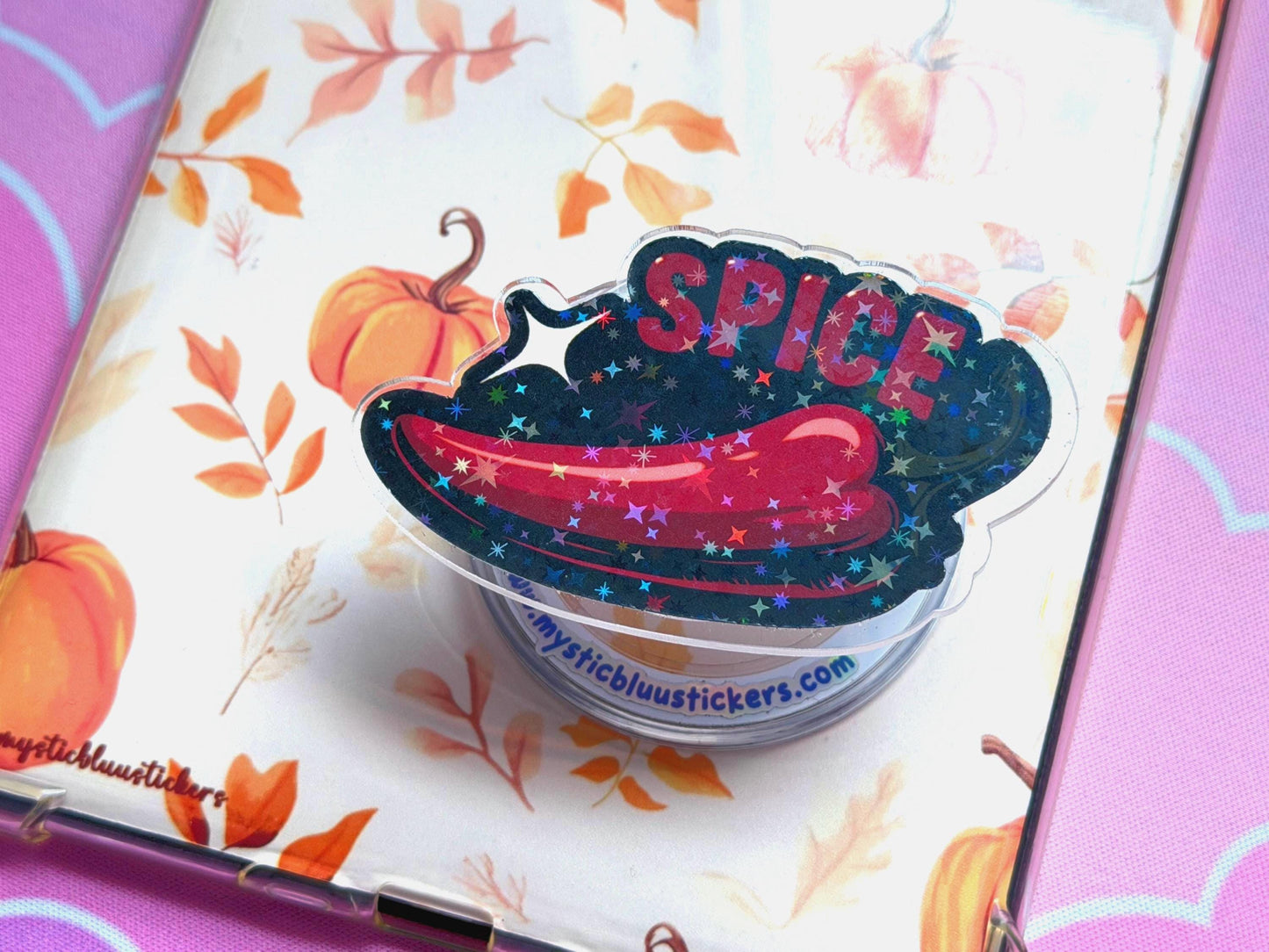 Smut Chili MagSafe Phone Grip: Holographic Spice Kindle Grip