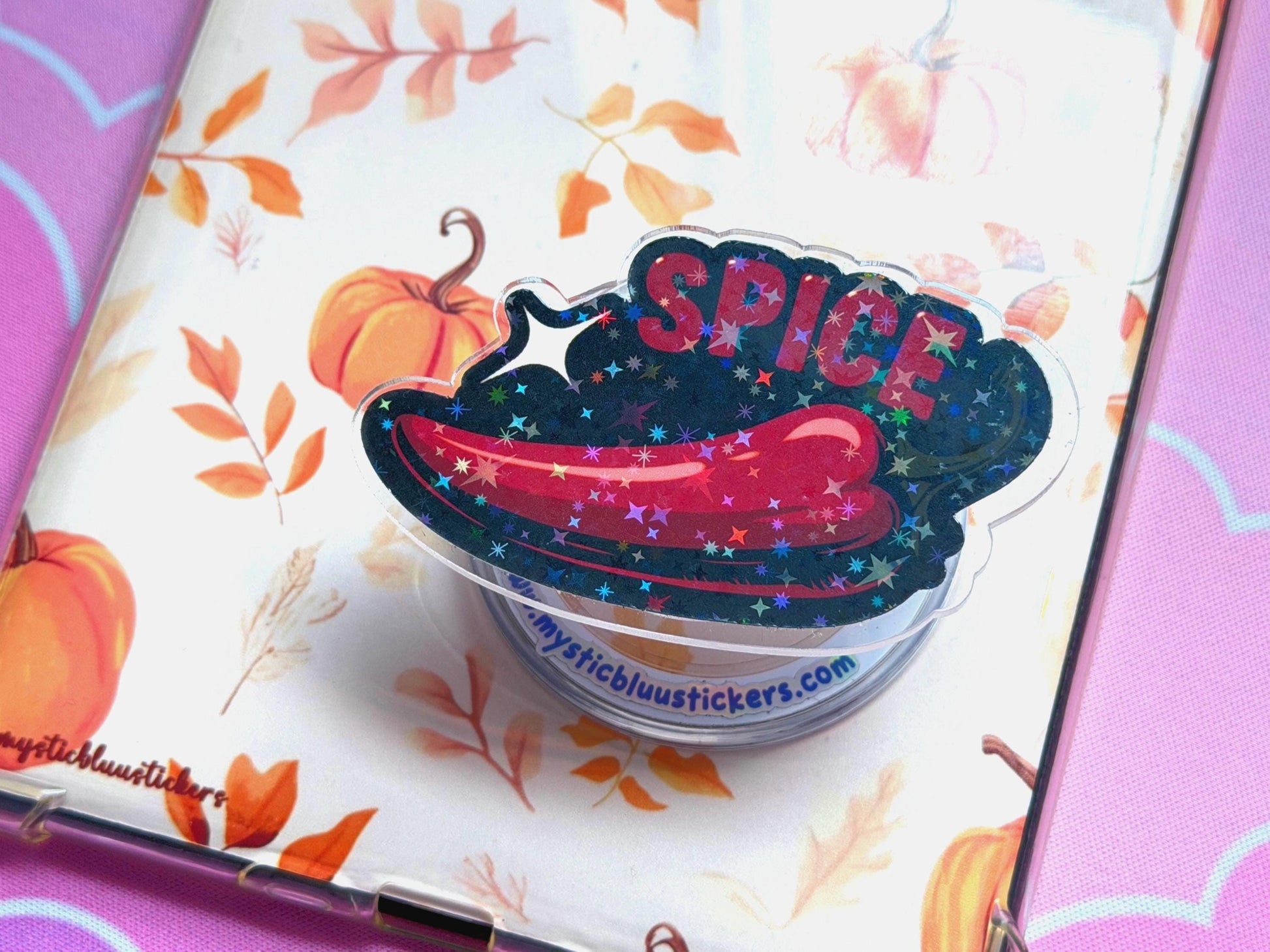 Smut Chili MagSafe Phone Grip: Holographic Spice Kindle Grip