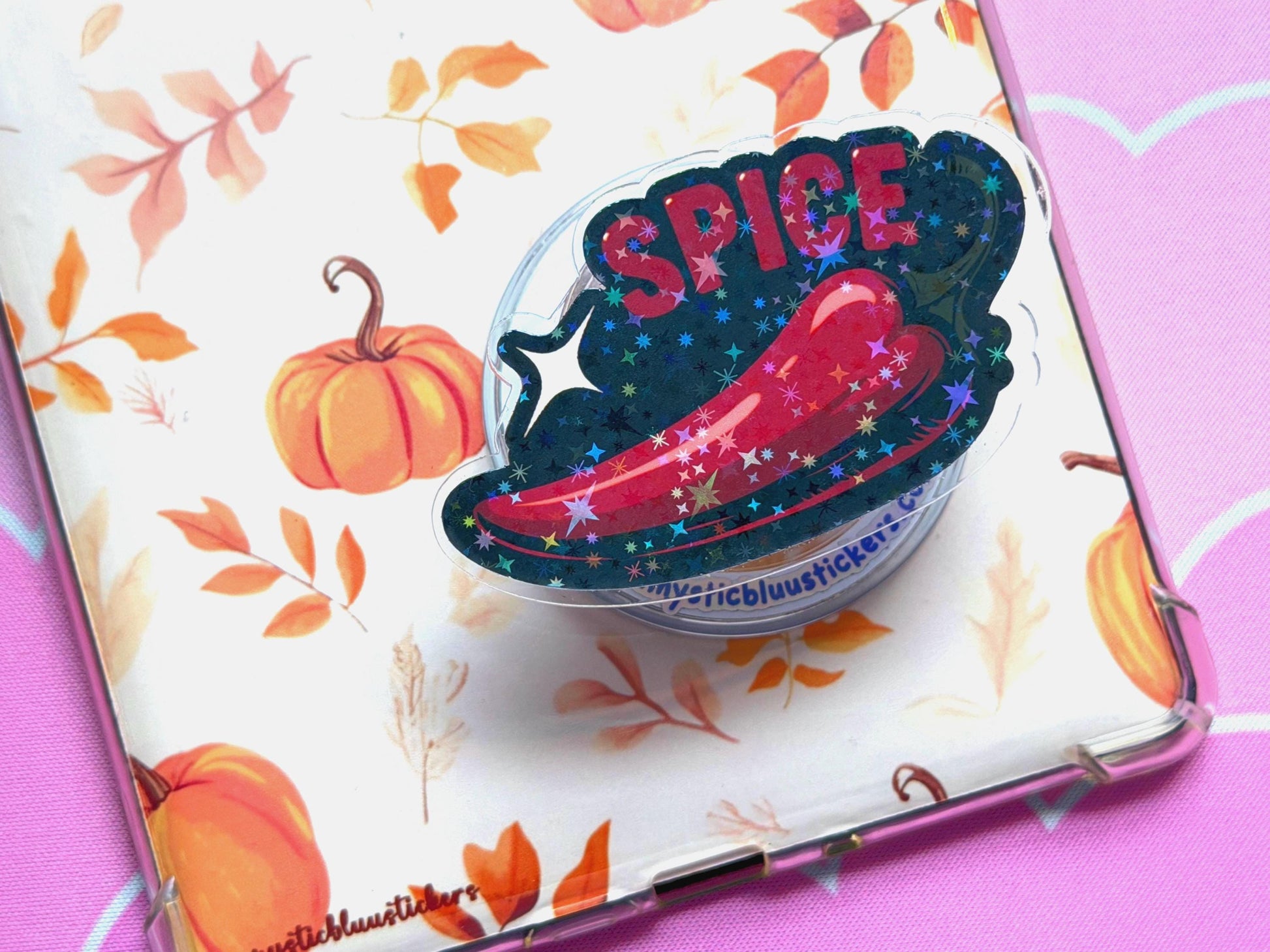 Smut Chili MagSafe Phone Grip: Holographic Spice Kindle Grip