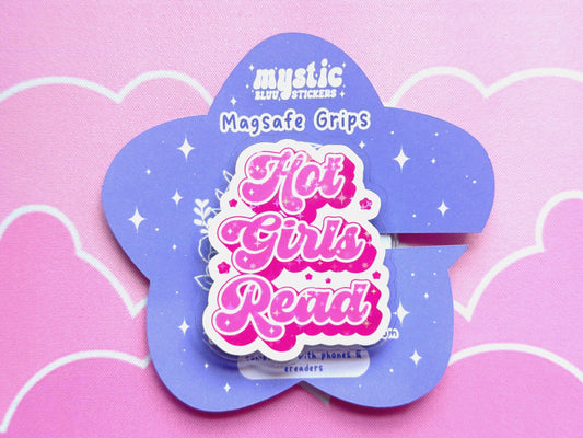 Hot Girls Read MagSafe Phone Grip: Holographic Bookish Kindle Grip