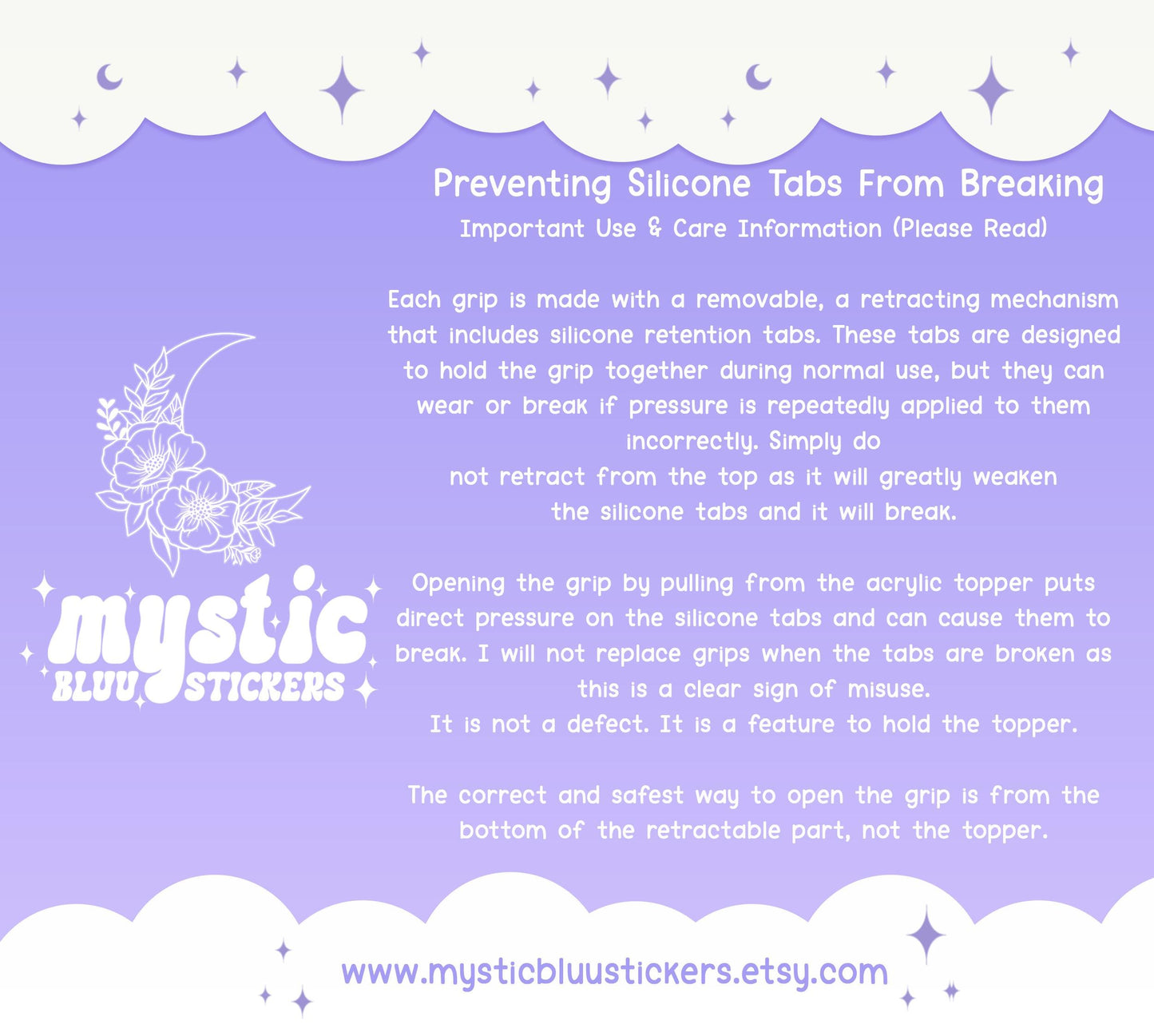 Celestial Moon MagSafe Phone Grip: Holographic 2D Night Sky Kindle Grip