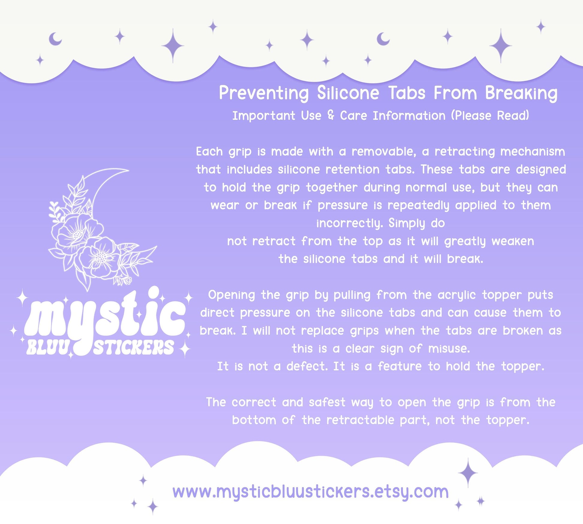 Celestial Moon MagSafe Phone Grip: Holographic 2D Night Sky Kindle Grip