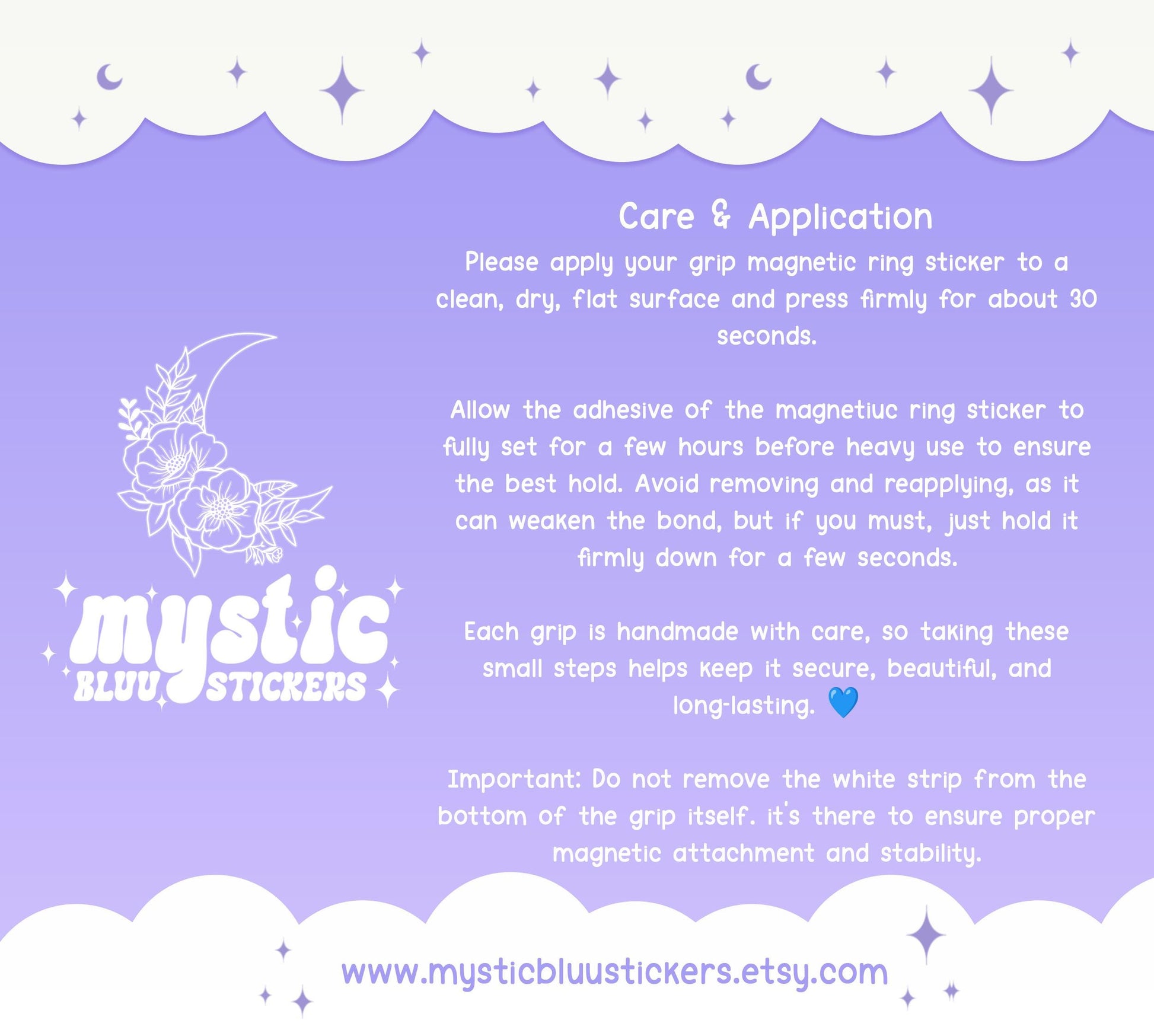 Celestial Heart MagSafe Phone Grip: Holographic 2D Night Sky Kindle Grip