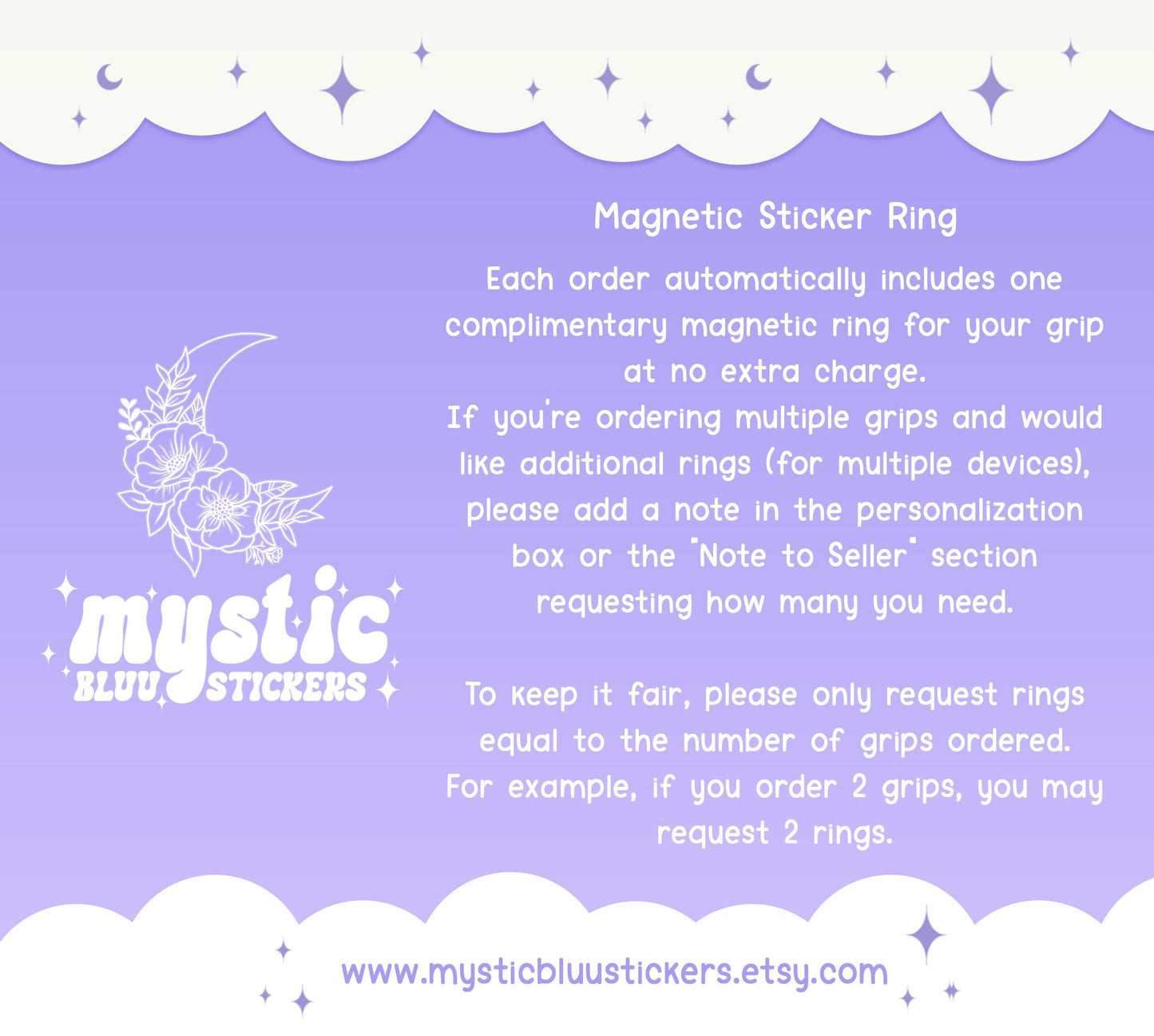 Celestial Heart MagSafe Phone Grip: Holographic 2D Night Sky Kindle Grip