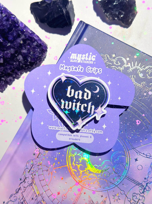 Holographic Kindle Grip: Bad Witch Gothic Phone MagSafe Stand