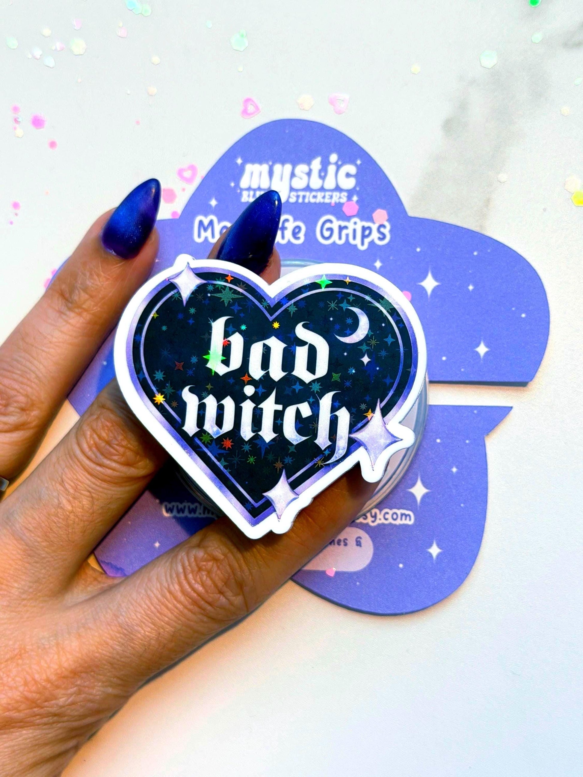 Holographic Kindle Grip: Bad Witch Gothic Phone MagSafe Stand