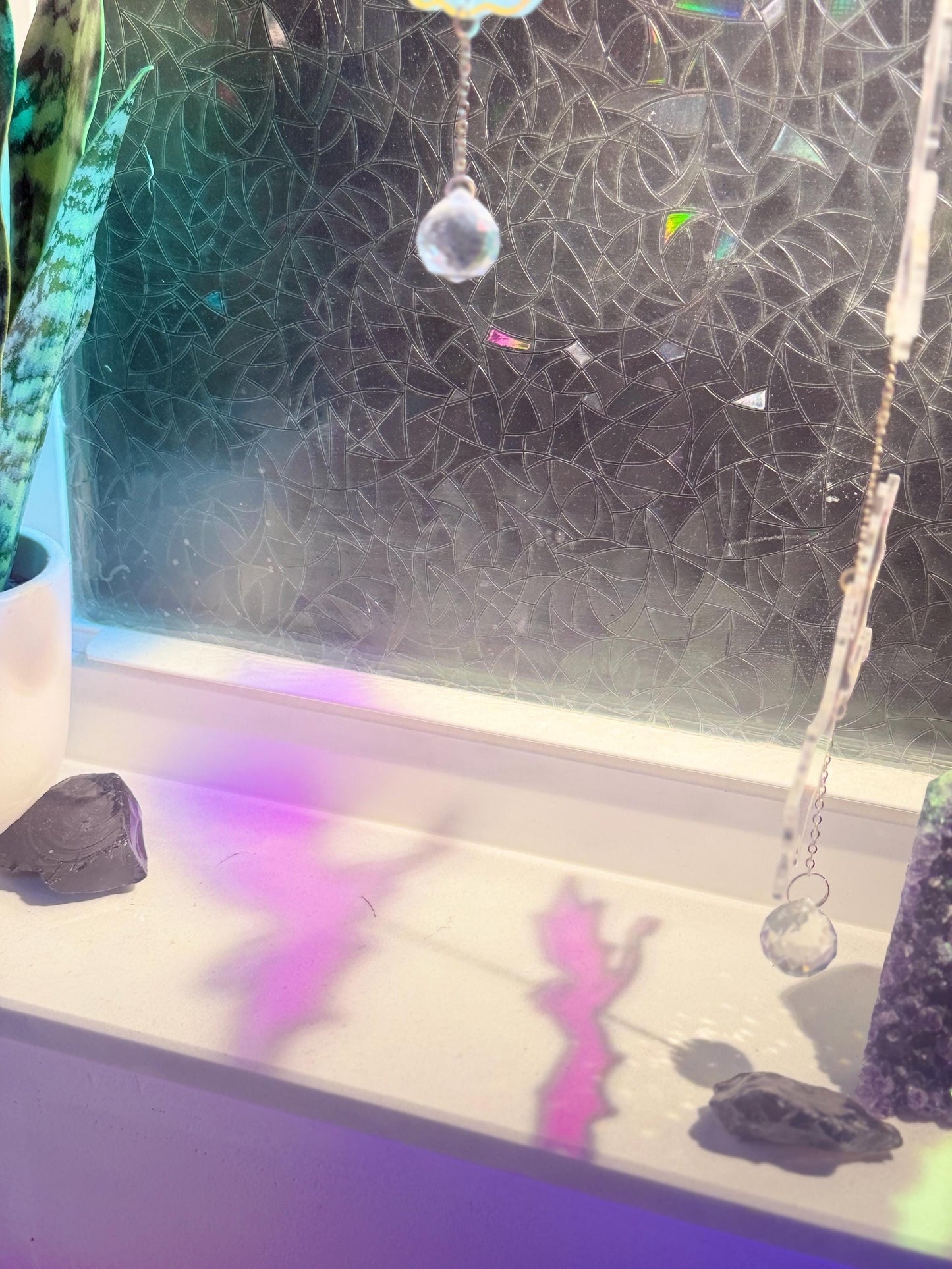 Book Dragon Iridescent Sun Catcher, Fantasy Window Prism Decor, Dark Academia Reading Nook Hanging