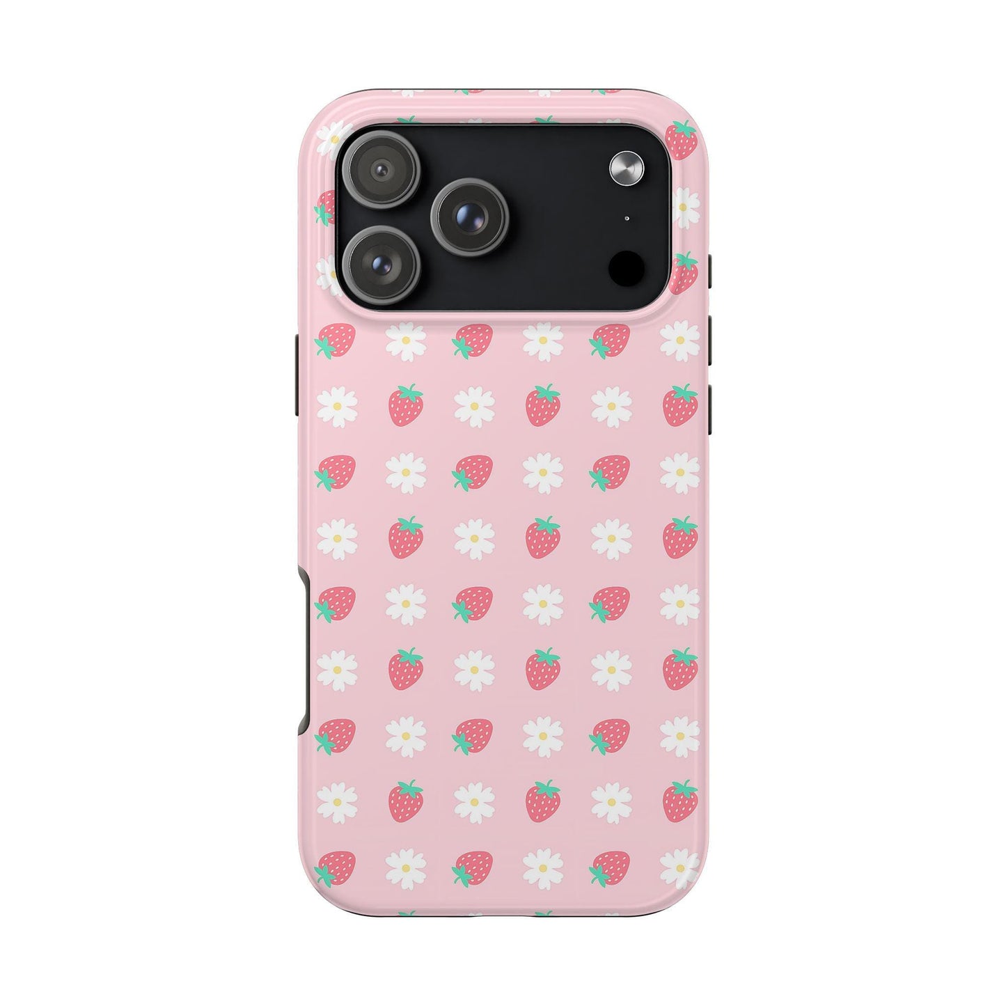 Strawberry Daisy Phone Case, Pink Cute iPhone cover