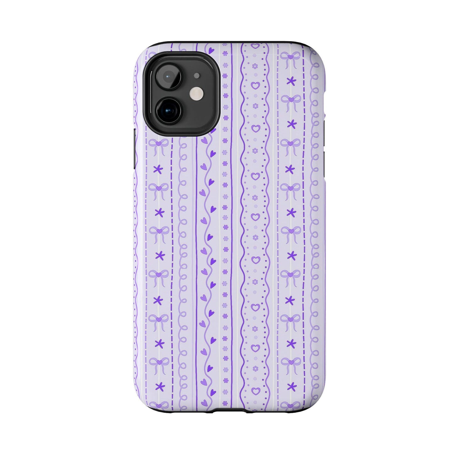 Purple Coquette Bow Phone Case, Cute iPhone Cover