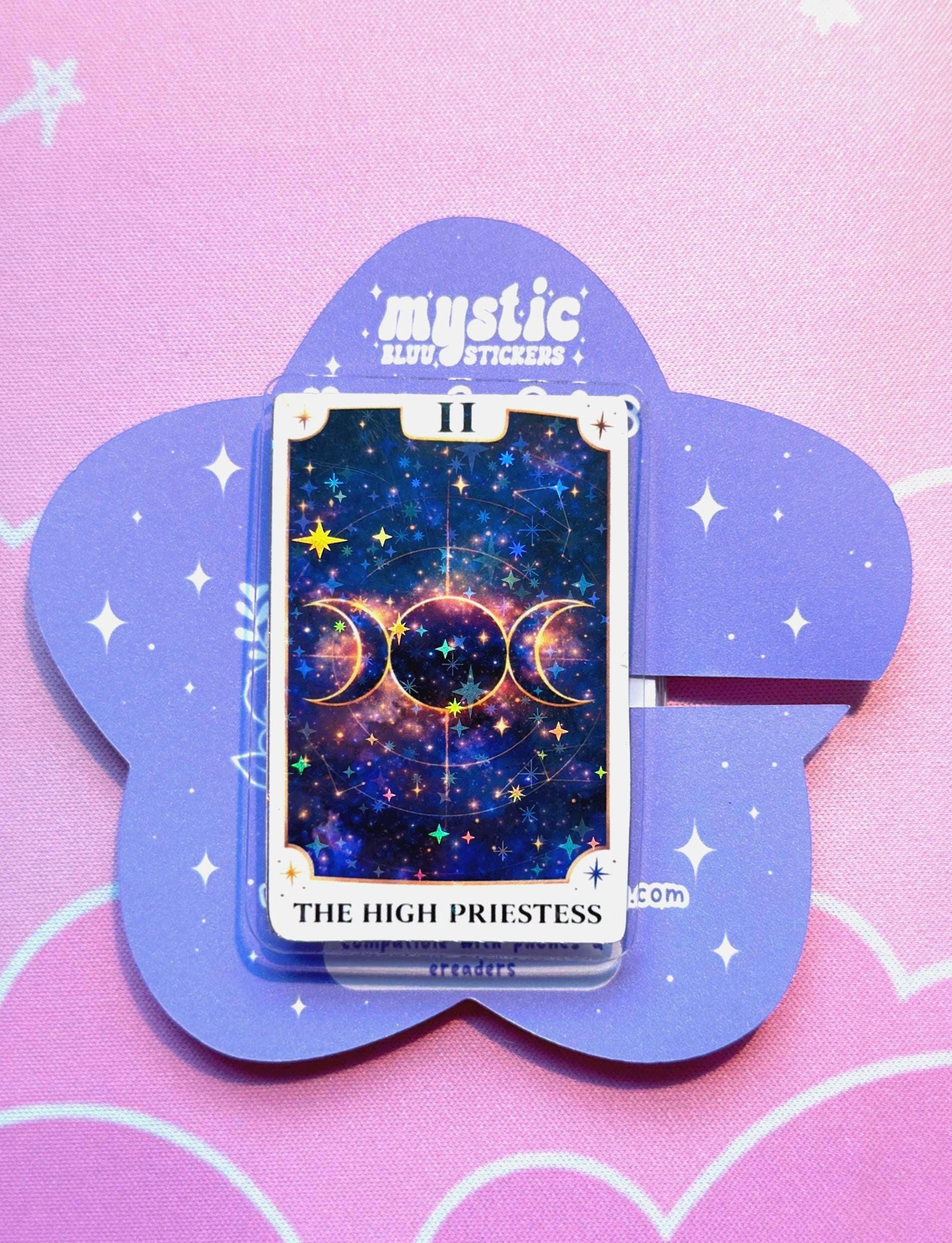 Tarot High Priestess MagSafe Kindle Grip: Holographic 2D Celestial Phone Grip