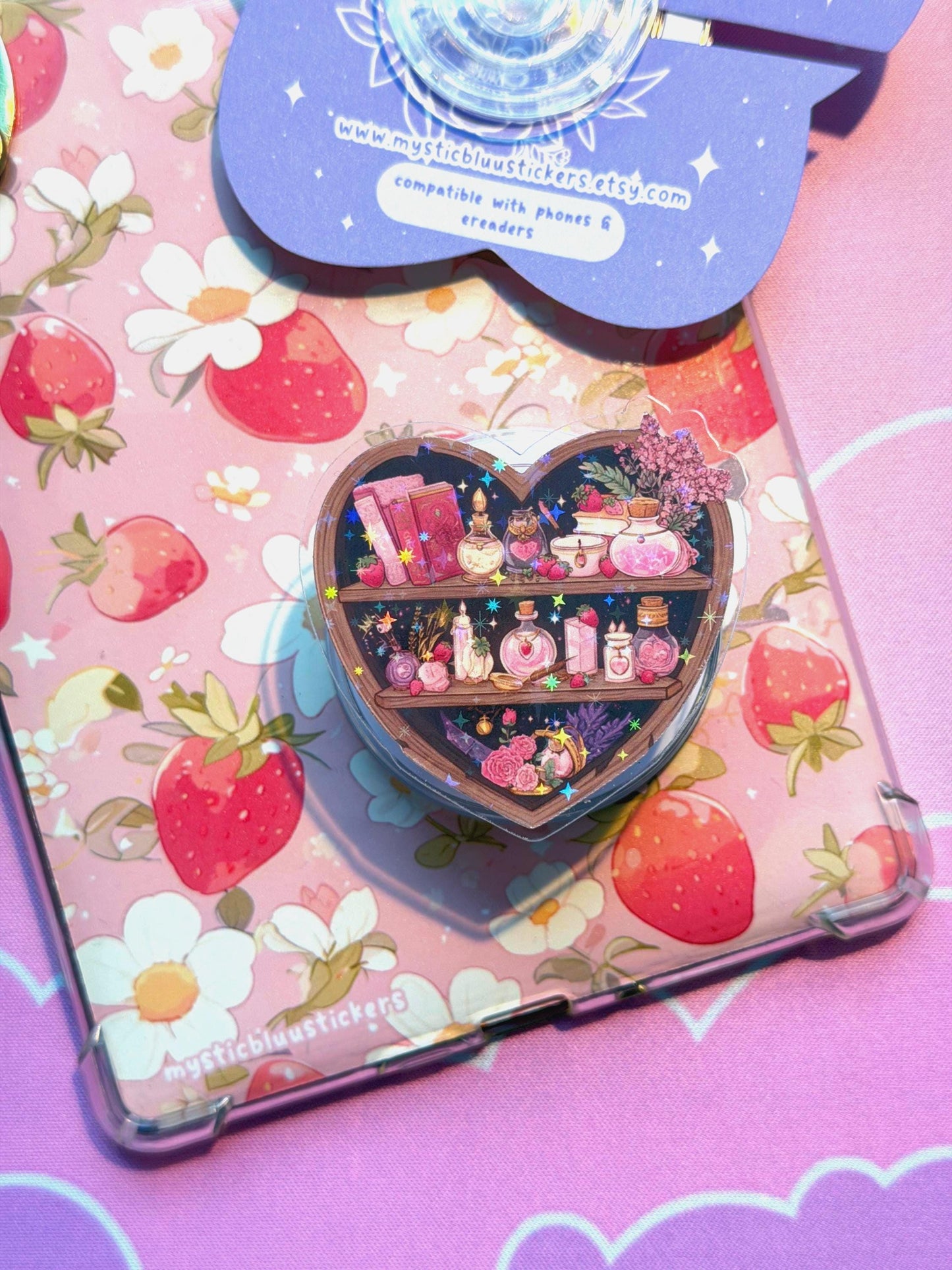 Witchy MagSafe Kindle Grip: Holographic 2D Magical Phone Grip