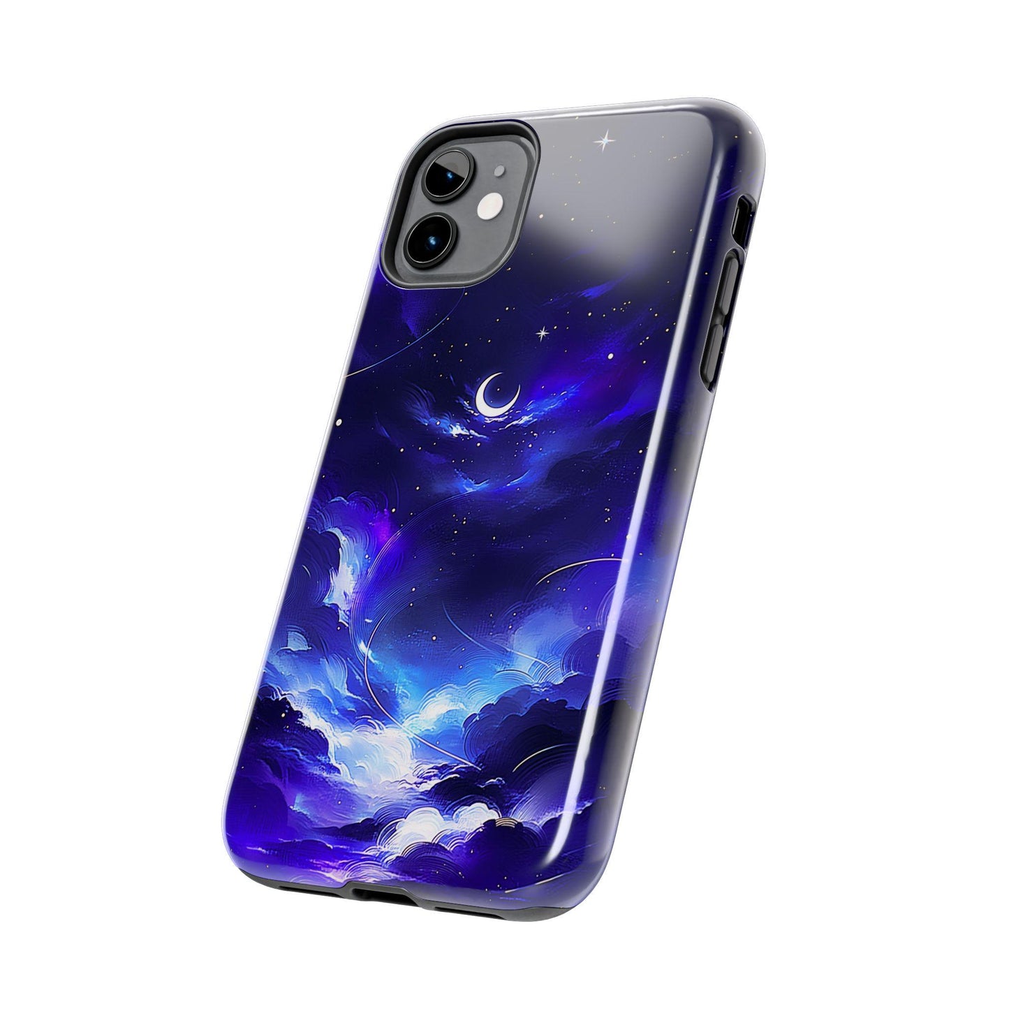Blue Moon Phone Case, Celestial Night Sky iPhone Cover iPhone 17 16 15 14 Pro Max Samsung s23 s24 s25