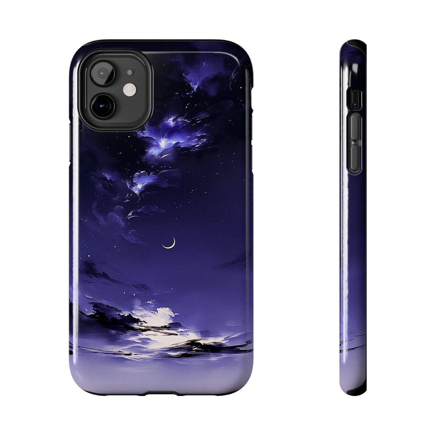 Blue Moon Phone Case, Celestial Night Sky iPhone Cover iPhone 17 16 15 14 Pro Max Samsung s23 s24 s25