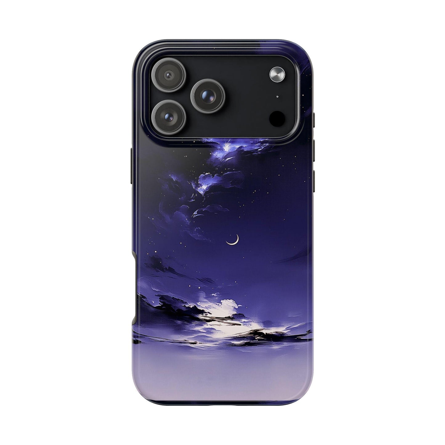 Blue Moon Phone Case, Celestial Night Sky iPhone Cover iPhone 17 16 15 14 Pro Max Samsung s23 s24 s25
