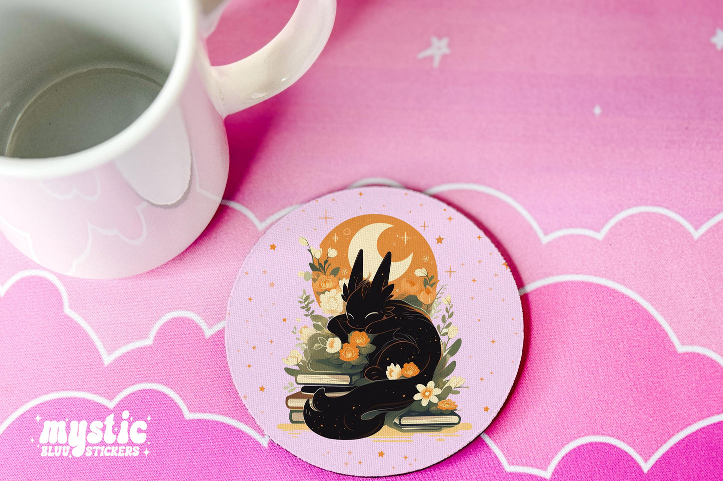 Book Lover Dragon Coffee Mug – 11 oz